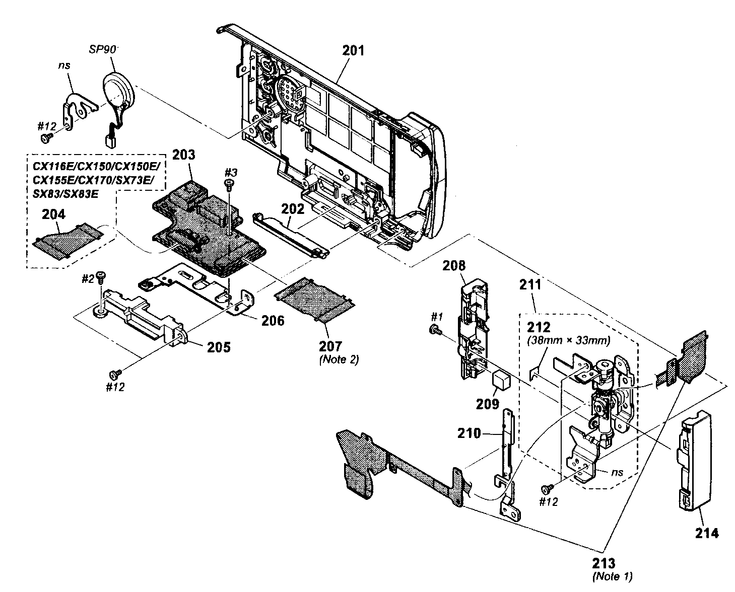 Sony HDR-CX110R r cabinet diagram