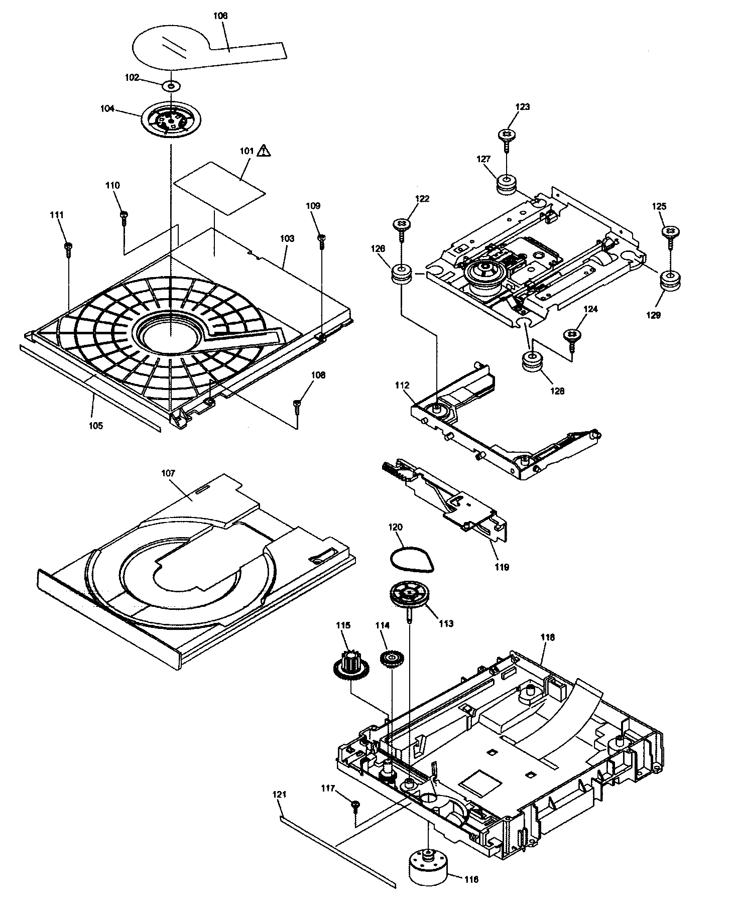 Panasonic SA-BT330P dvd mechanism diagram