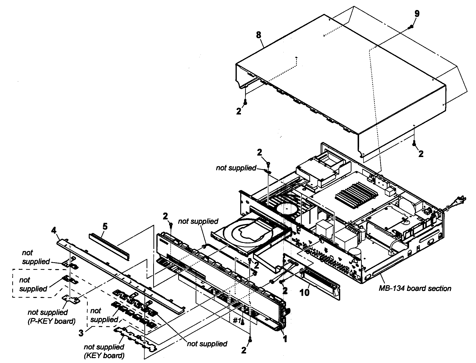 Sony BDV-E570 cabinet parts diagram
