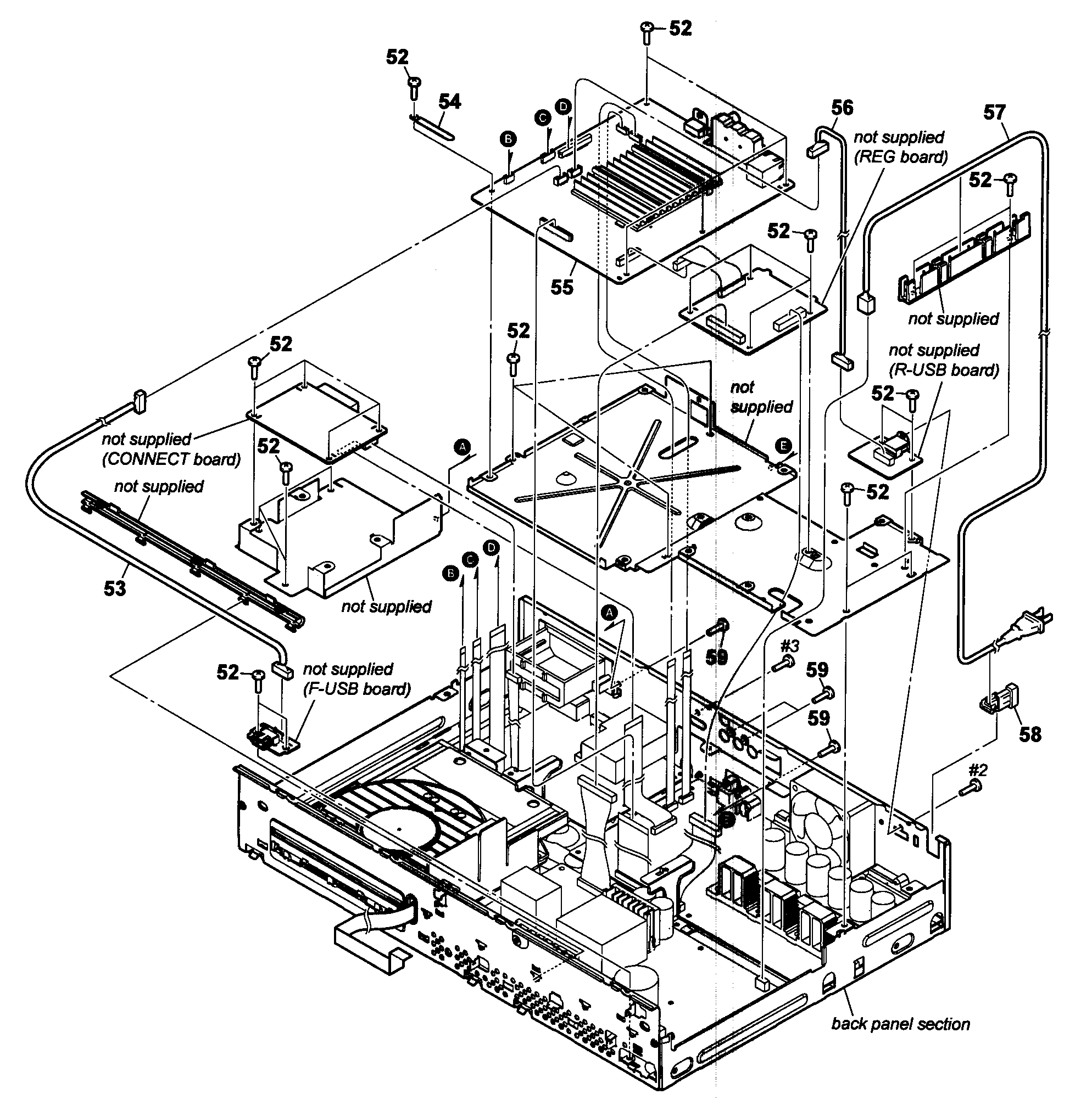Sony BDV-E570 boards assy diagram