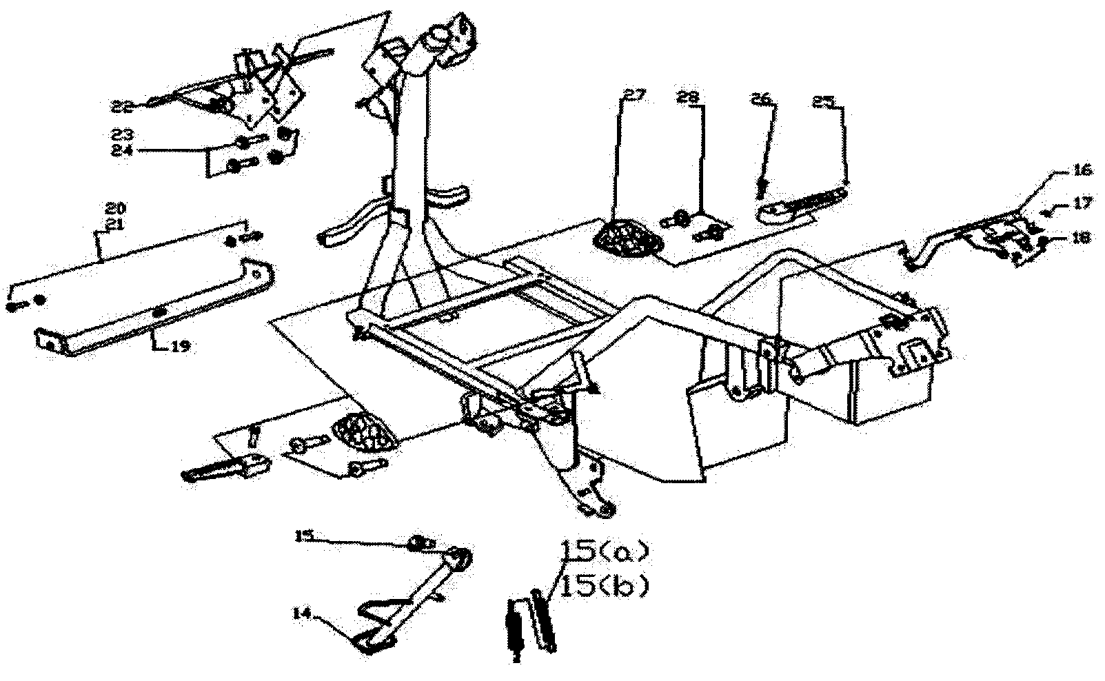 e-Moto EMVG3-SIL chassis diagram
