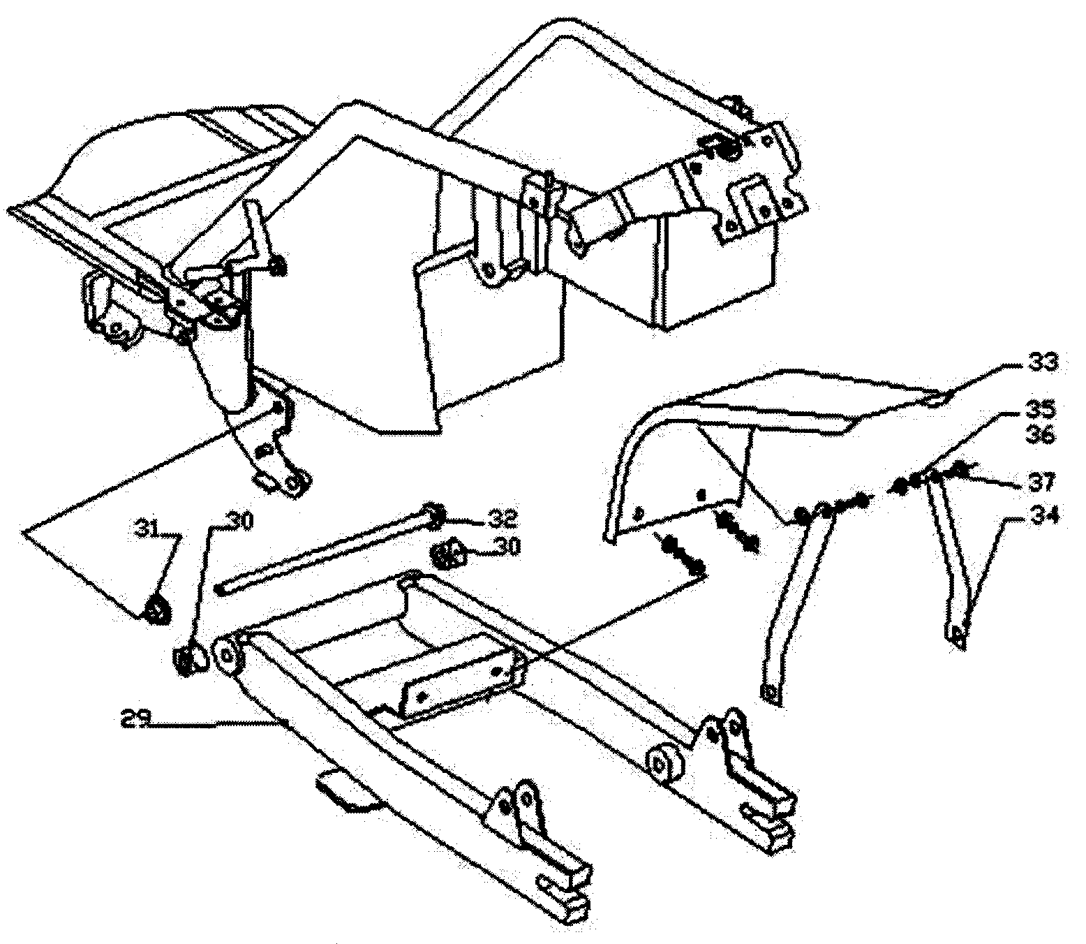 e-Moto EMVG3-SIL rear fender diagram