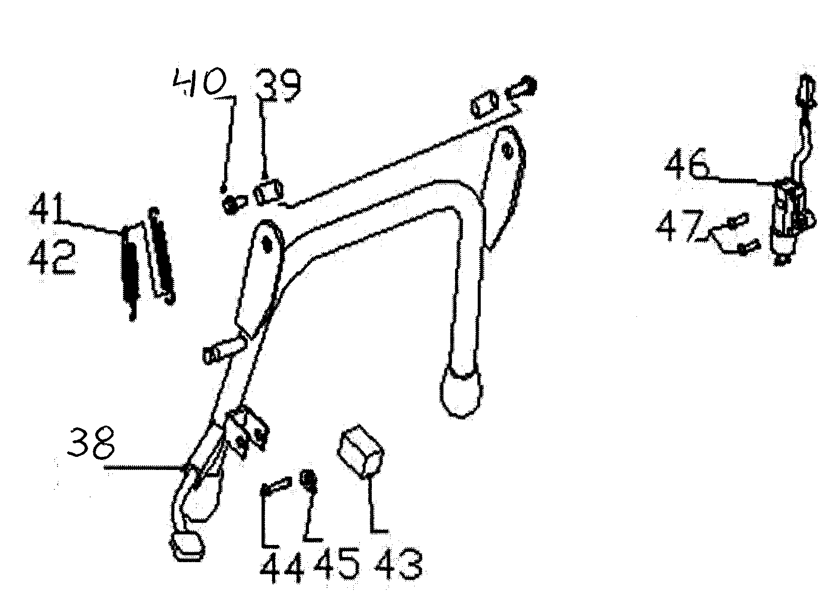e-Moto EMVG3-SIL center stand diagram