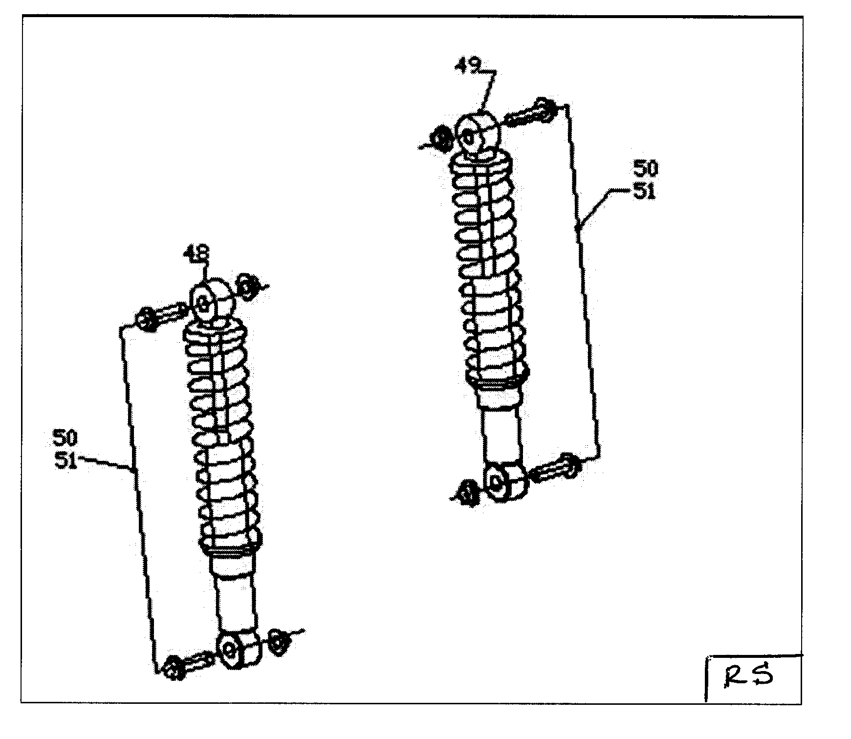 e-Moto EMVG3-SIL rear shock diagram