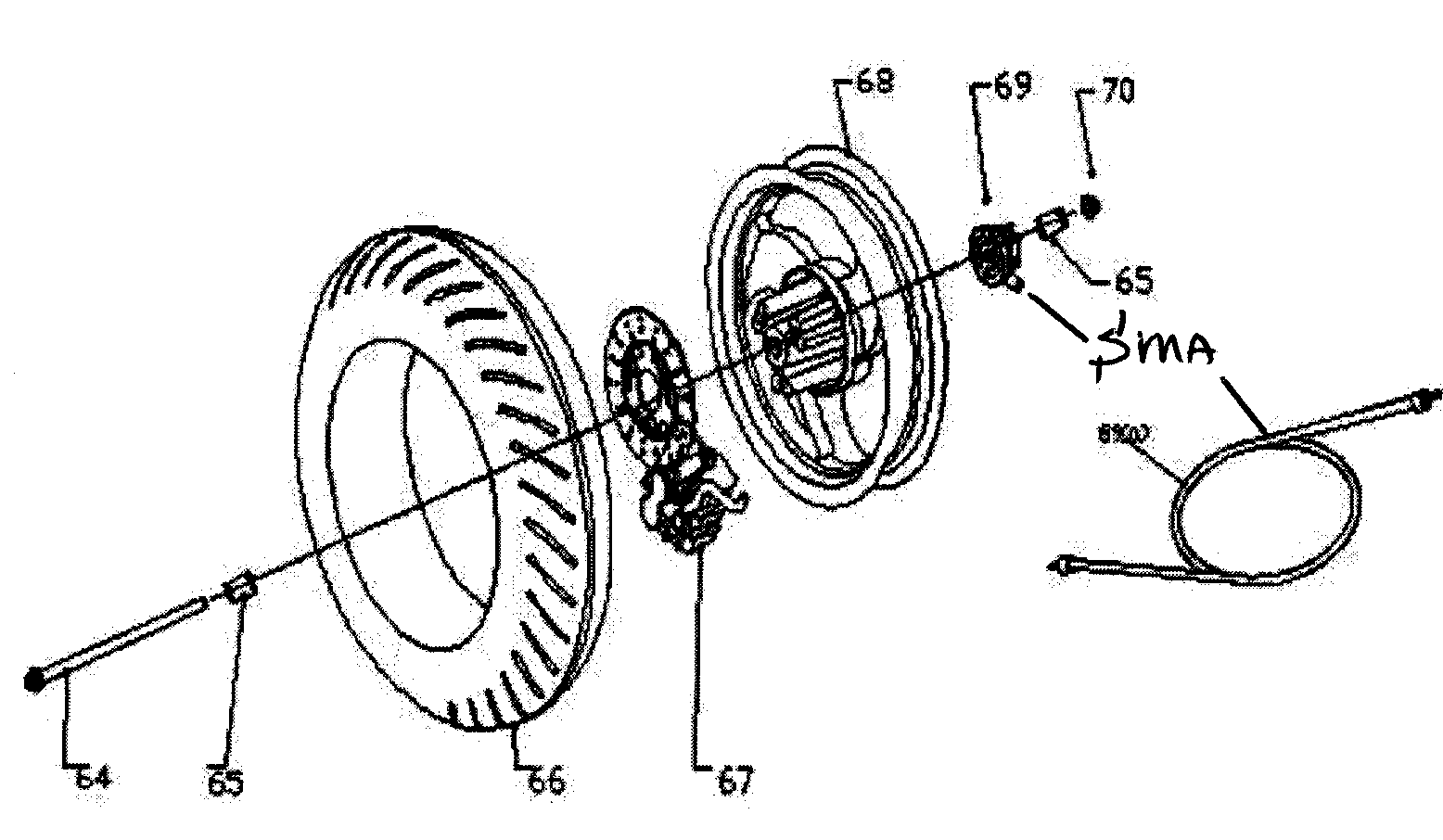 e-Moto EMVG3-SIL front wheel diagram