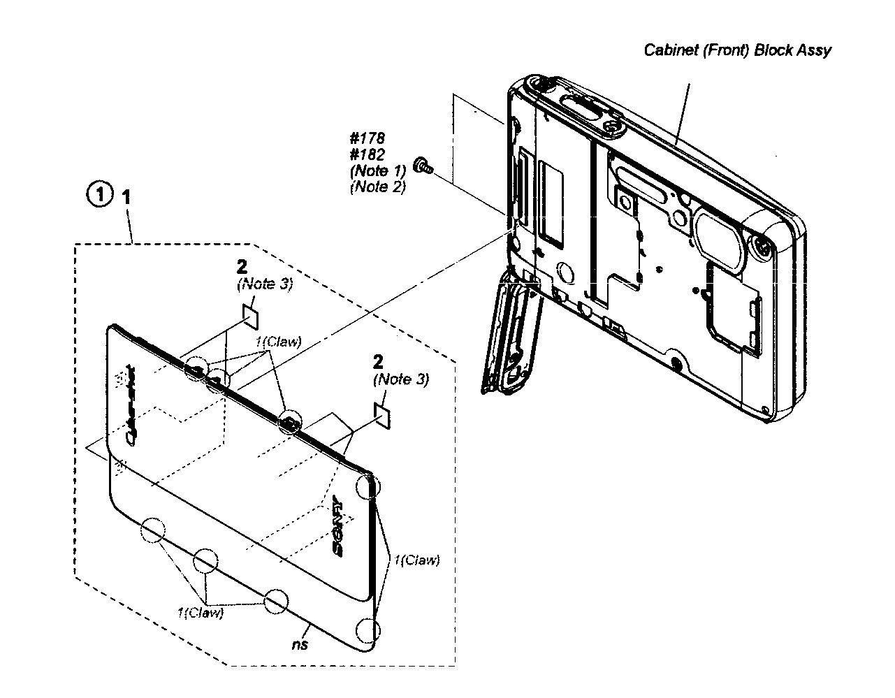Sony DSC-TX5B lens cover diagram