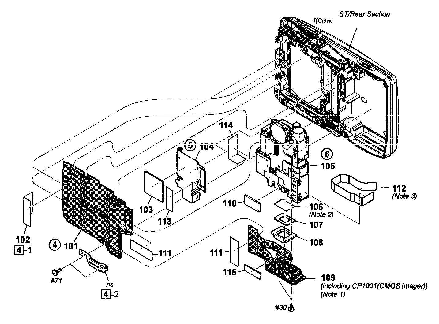 Sony DSC-TX5B main assy diagram