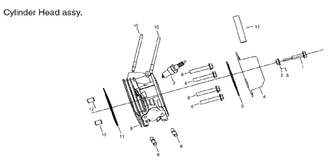 Steele SP-GG600 cylinder head diagram