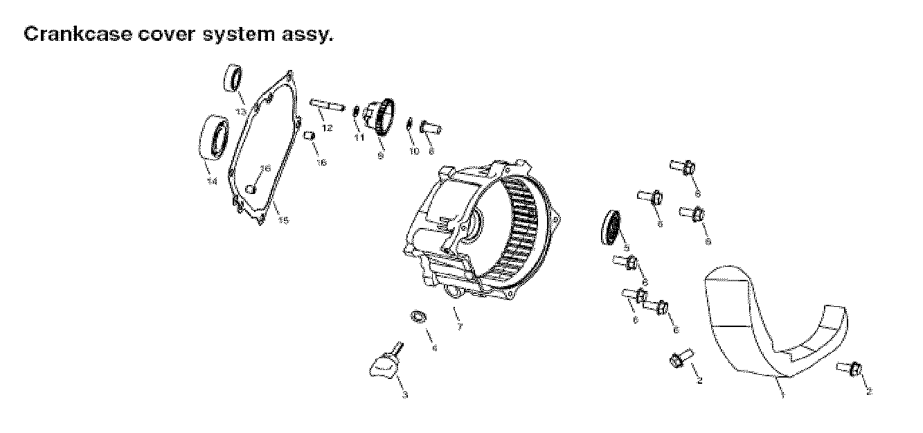 Steele SP-GG600 crankase cover diagram