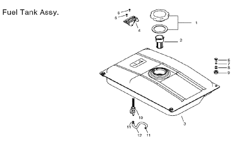 Steele SP-GG600 fuel tank diagram