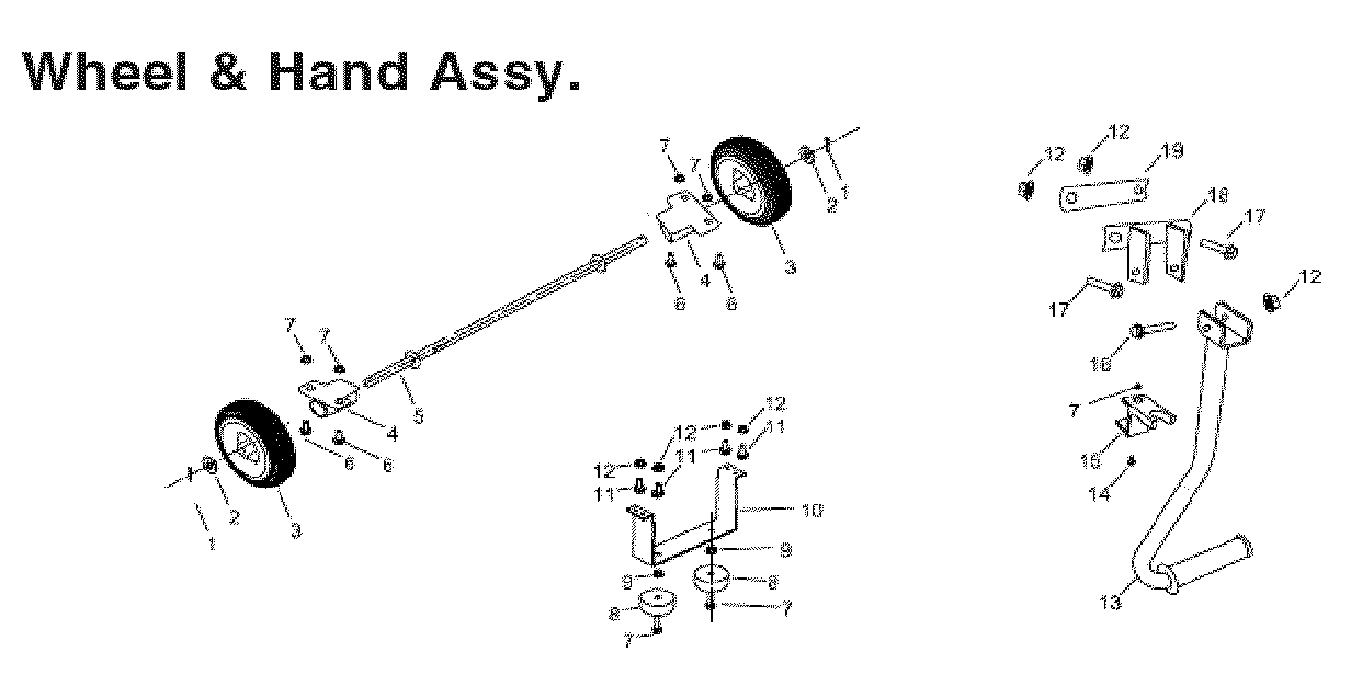 Steele SP-GG600 wheel/hand diagram