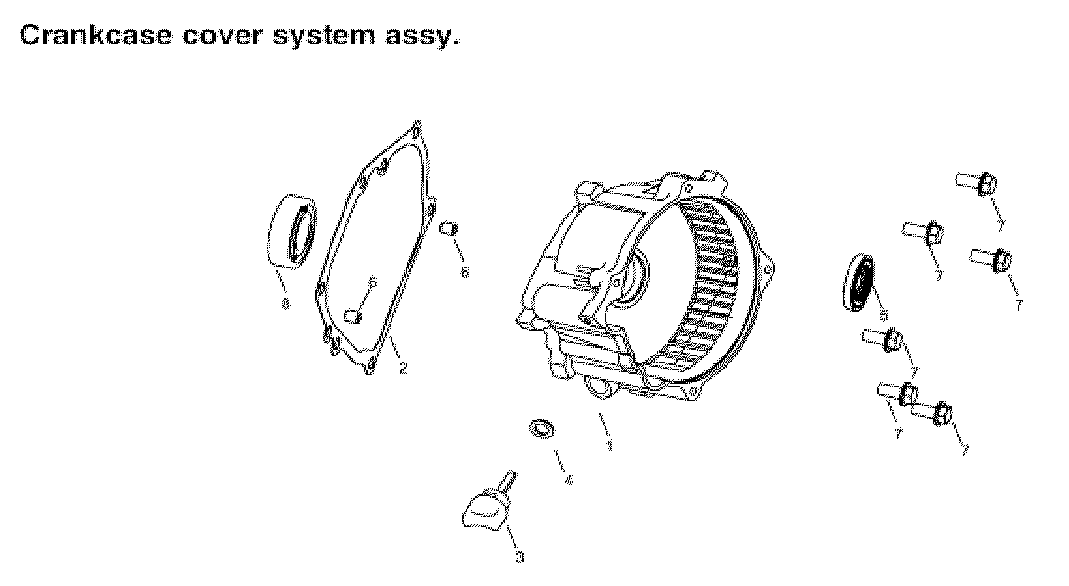 Steele SP-GG350 crankase cover diagram
