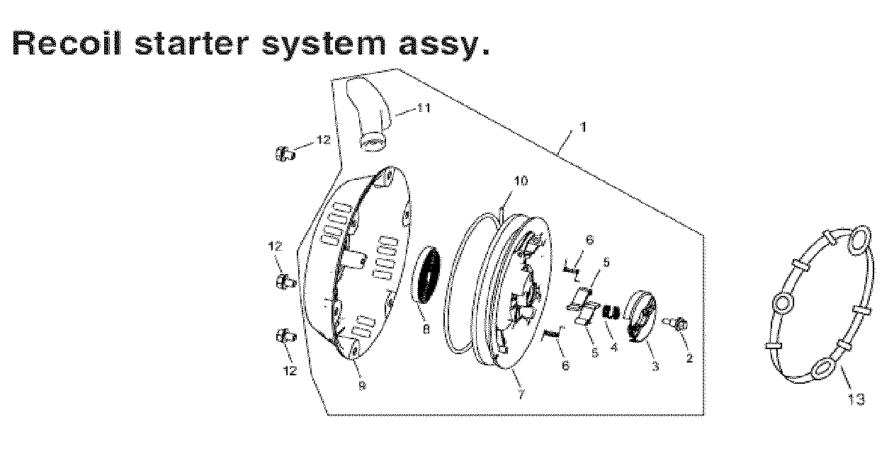 Steele SP-GG350 recoil starter diagram