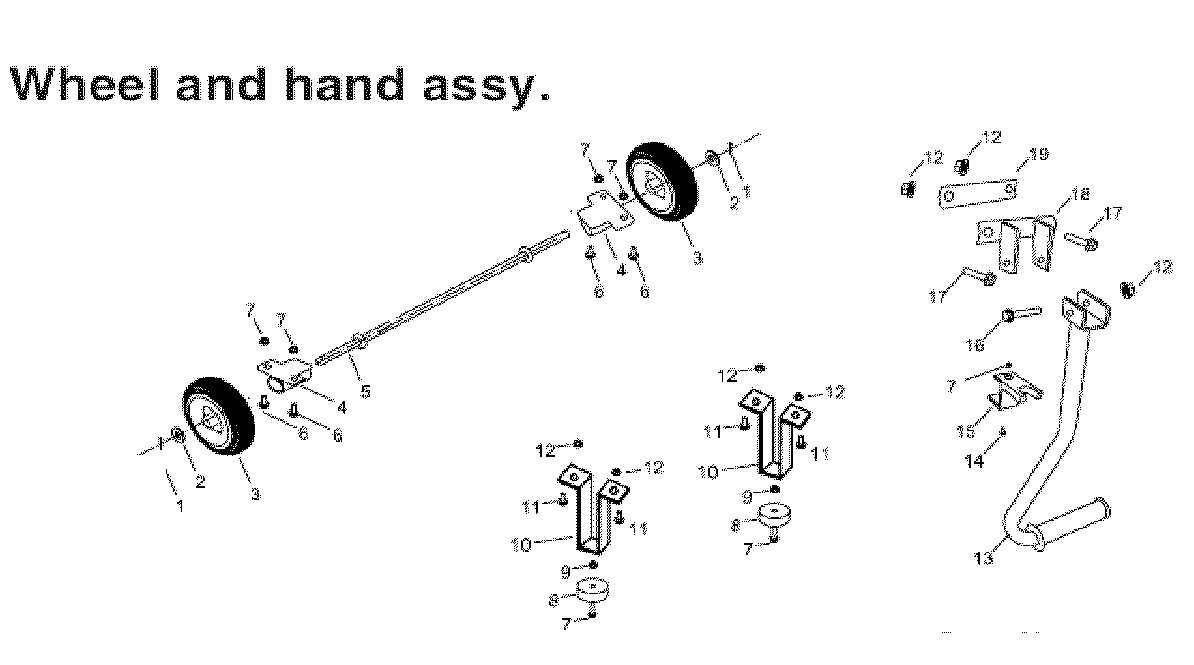 Steele SP-GG350 wheel/hand diagram