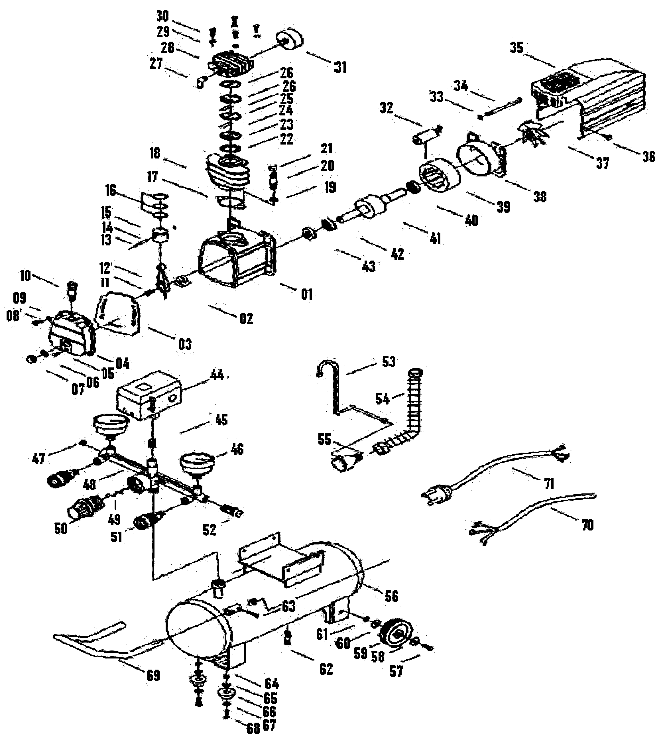 All Power APC4001 compressor diagram