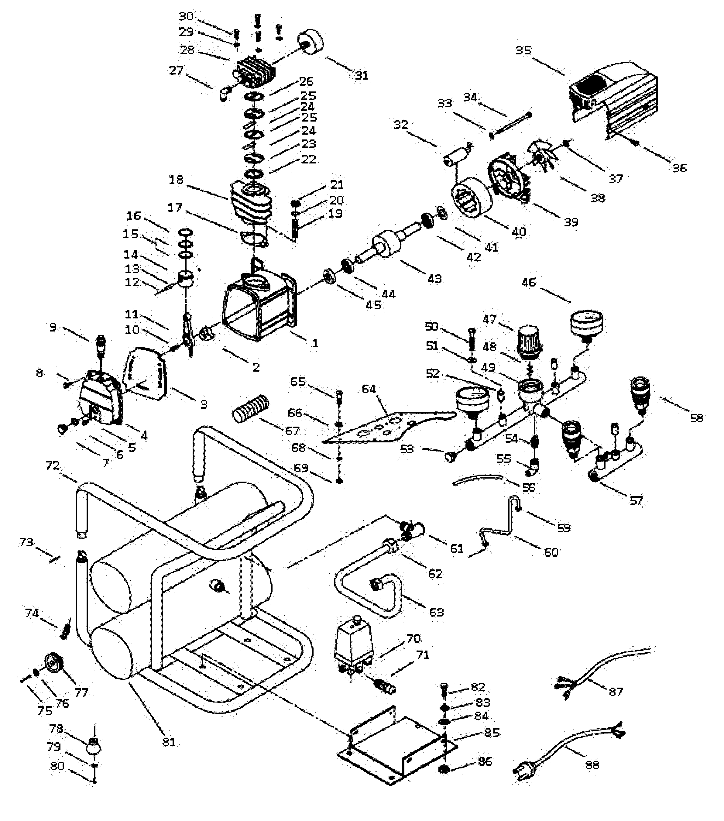 Steele SP-CE355TM compressor diagram