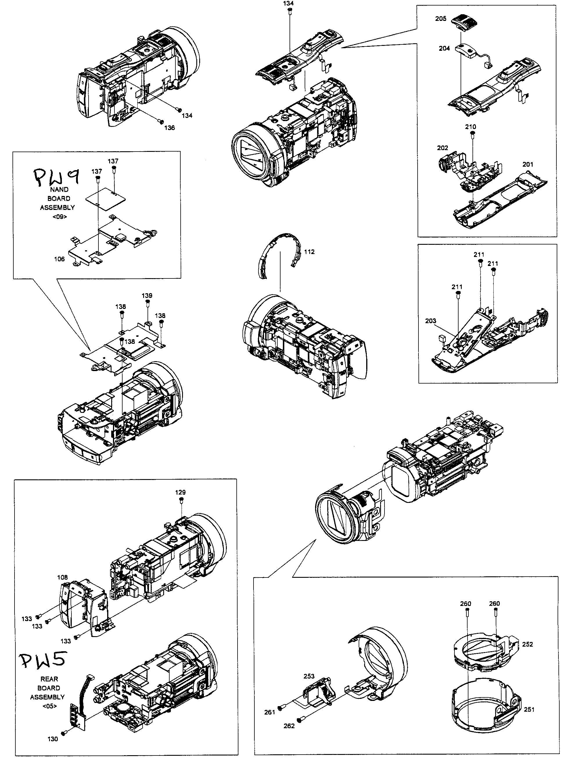 JVC GZ-HM1SUS cabinet 1 diagram