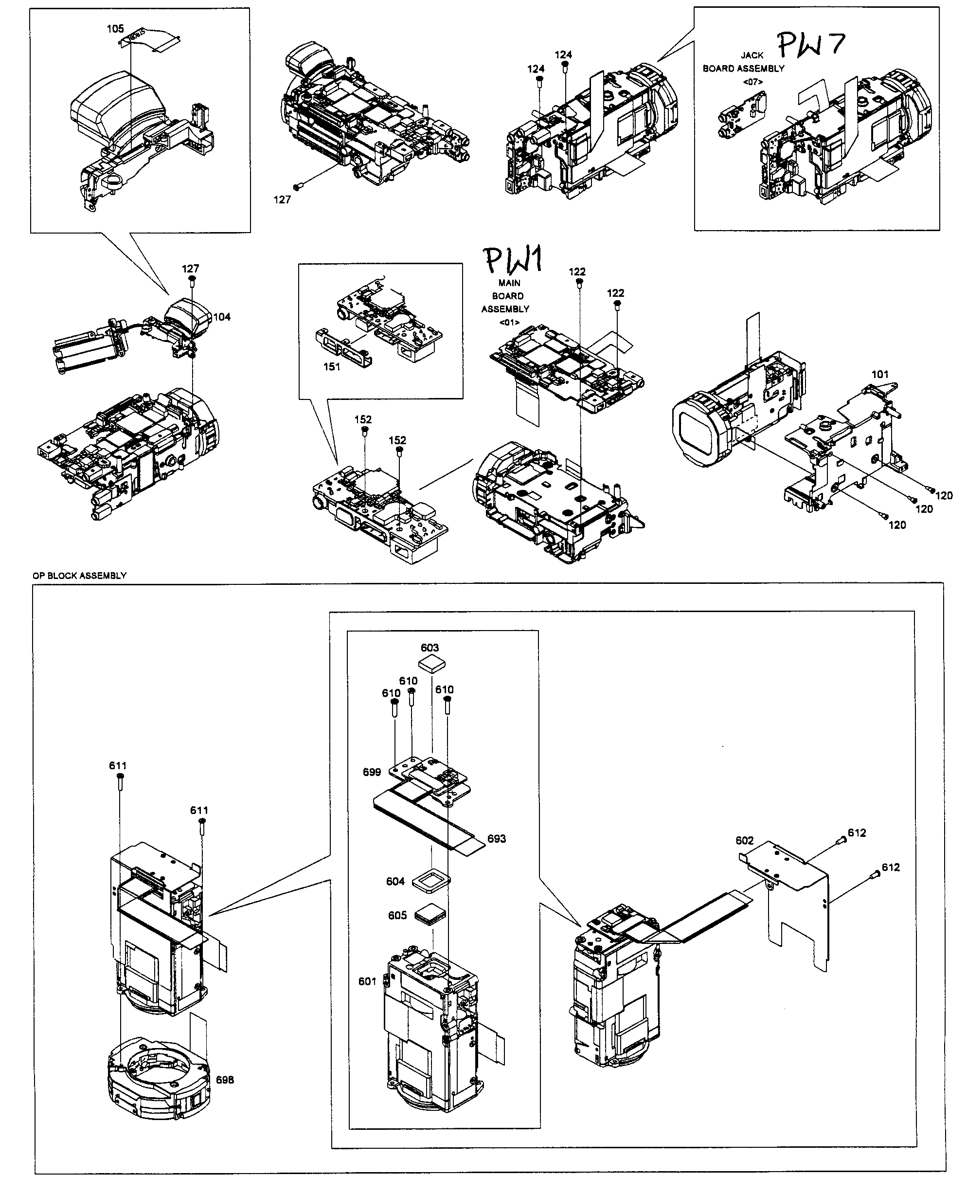 JVC GZ-HM1SUS cabinet 2 diagram
