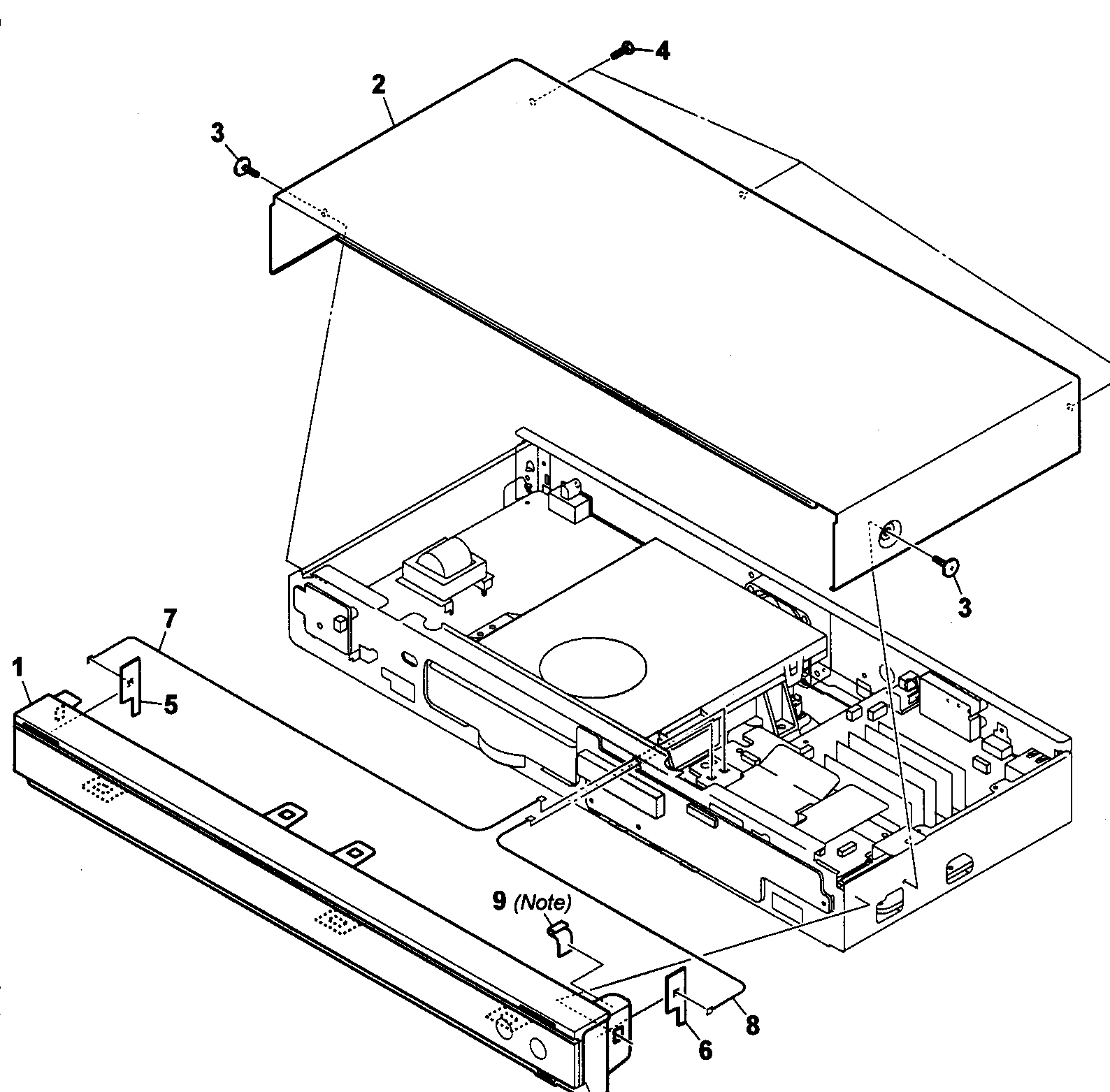Sony BDP-S560 cabinet parts diagram