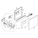 Bosch SHE42L12UC/43 door assy diagram