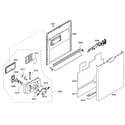 Bosch SHE42L12UC/50 door assy diagram