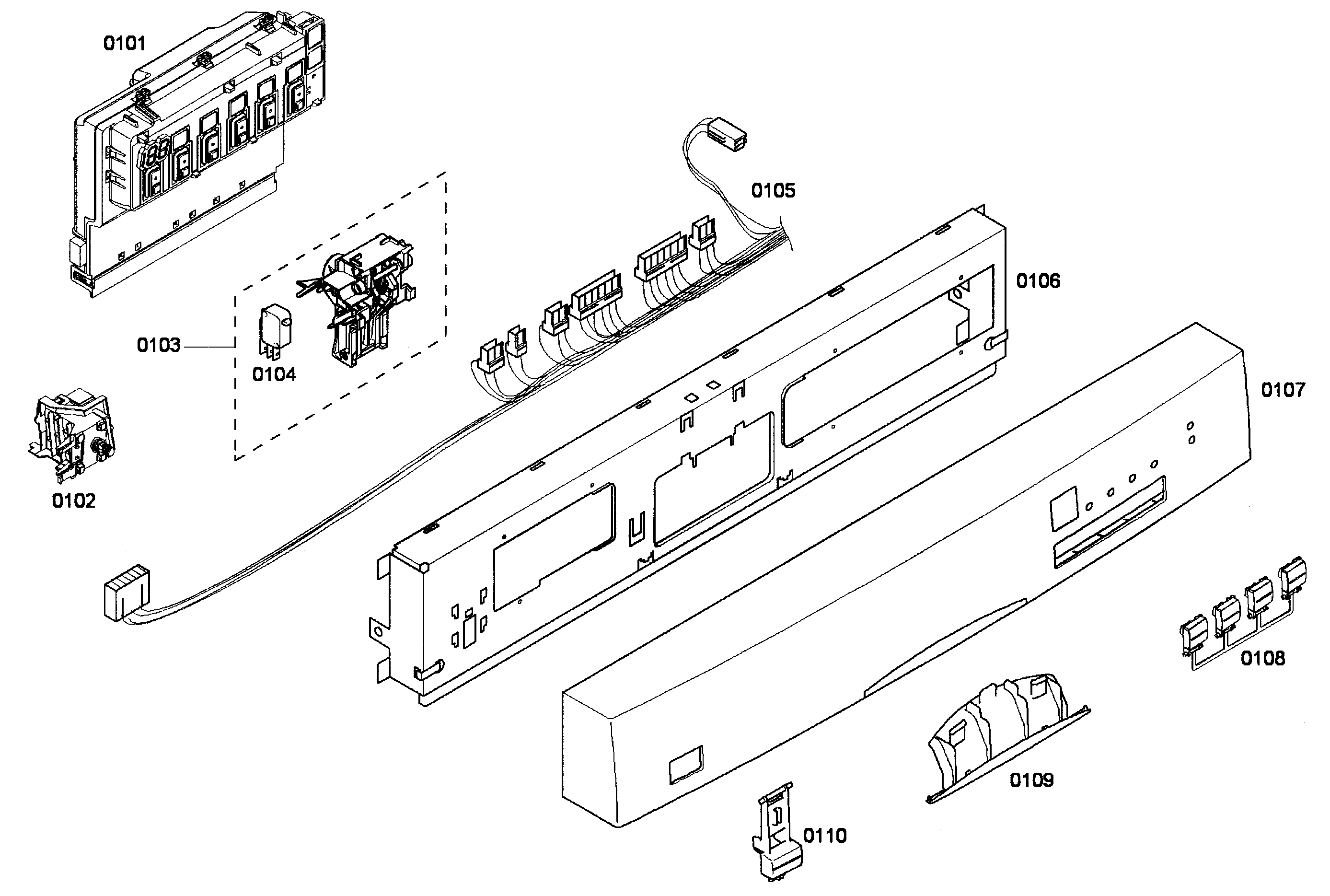 Bosch SHE43F02UC/52 control panel diagram