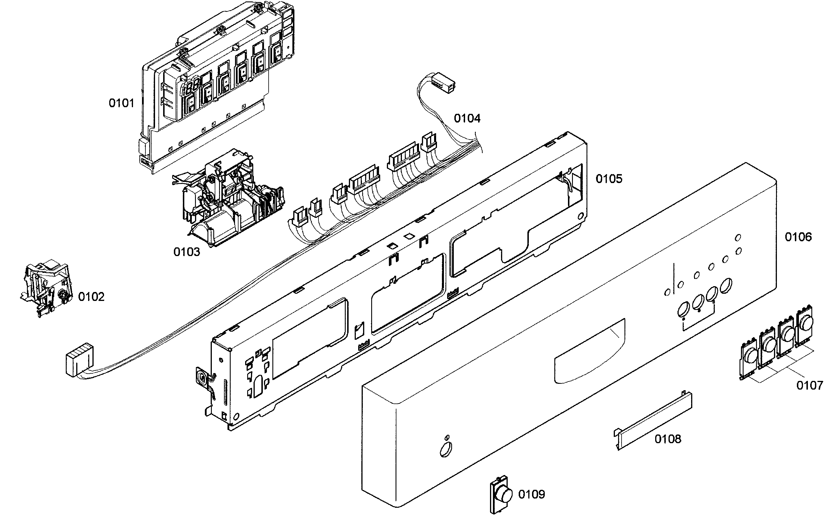 Bosch SHE42L15UC/23 control panel diagram