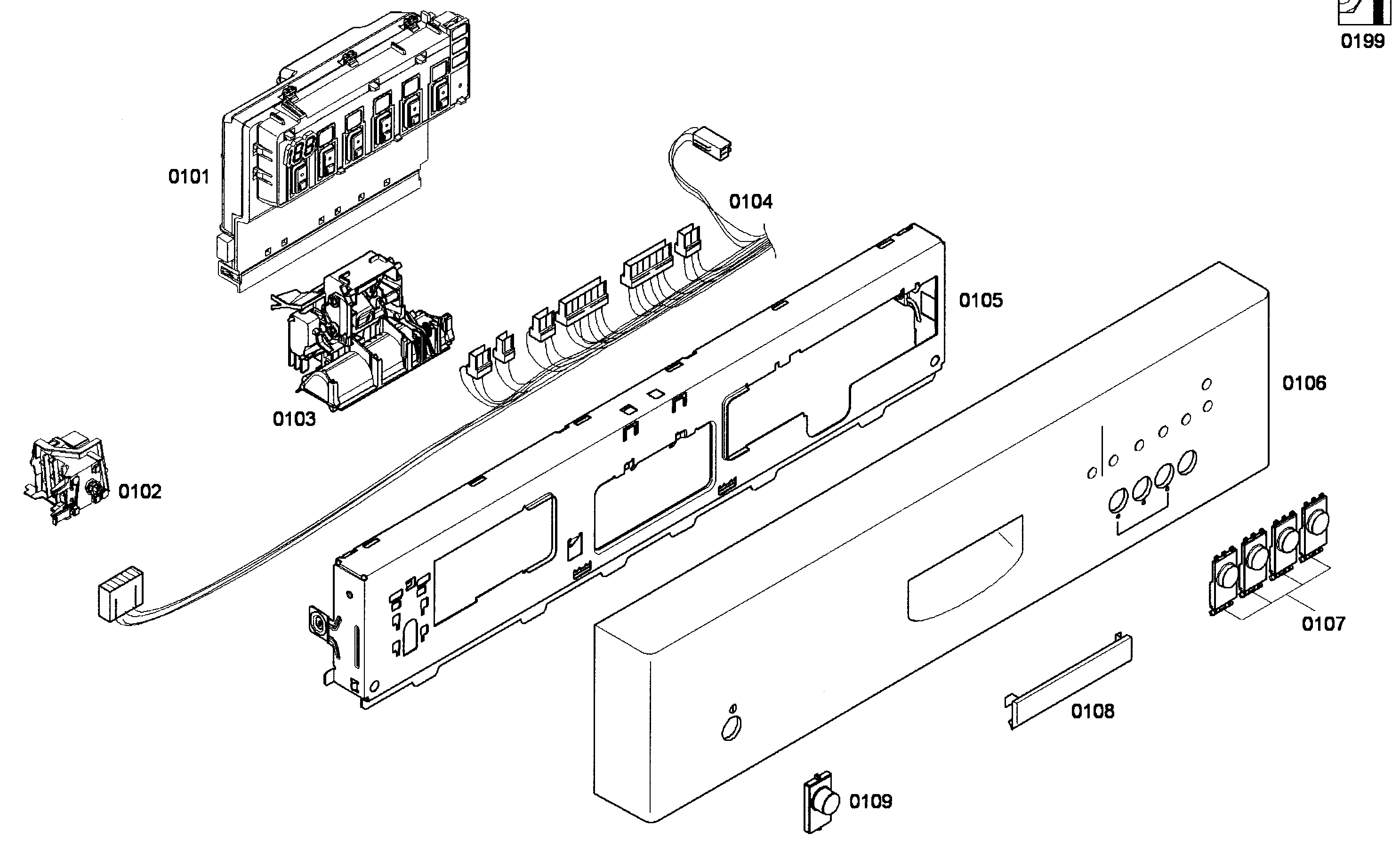 Bosch SHE42L15UC/53 control panel diagram