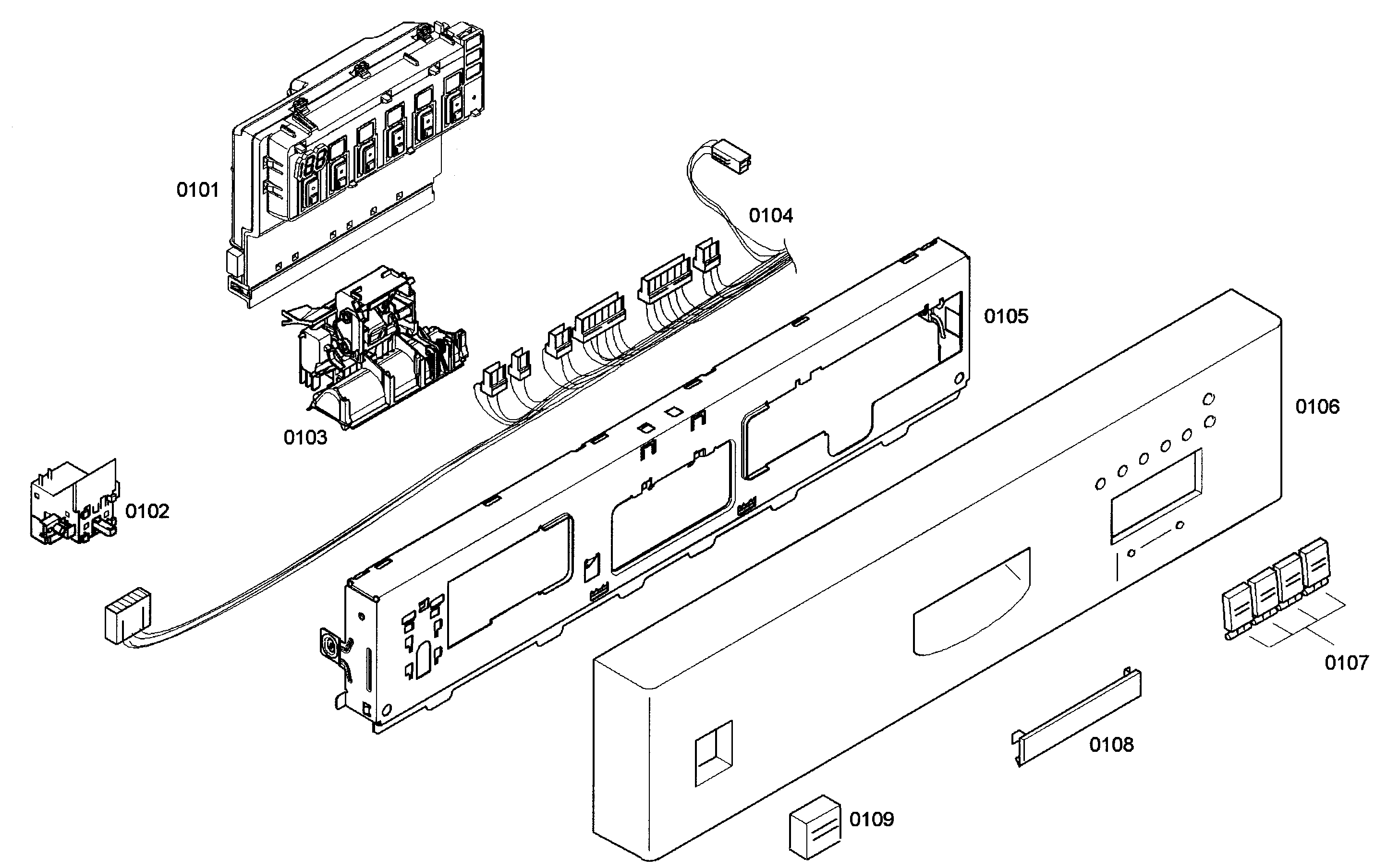 Bosch SHE43C02UC/40 control panel diagram