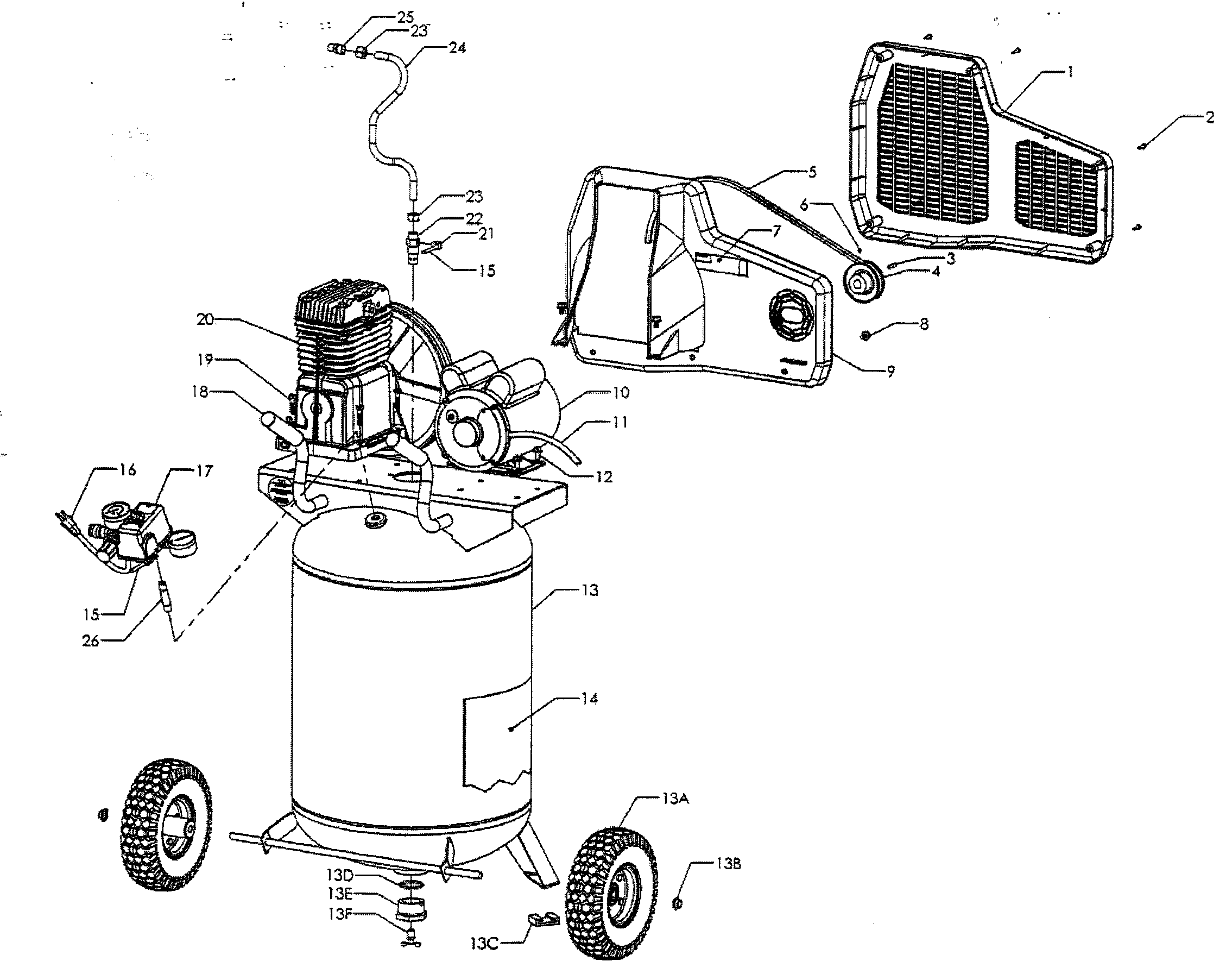 Craftsman 92116474 compressor diagram