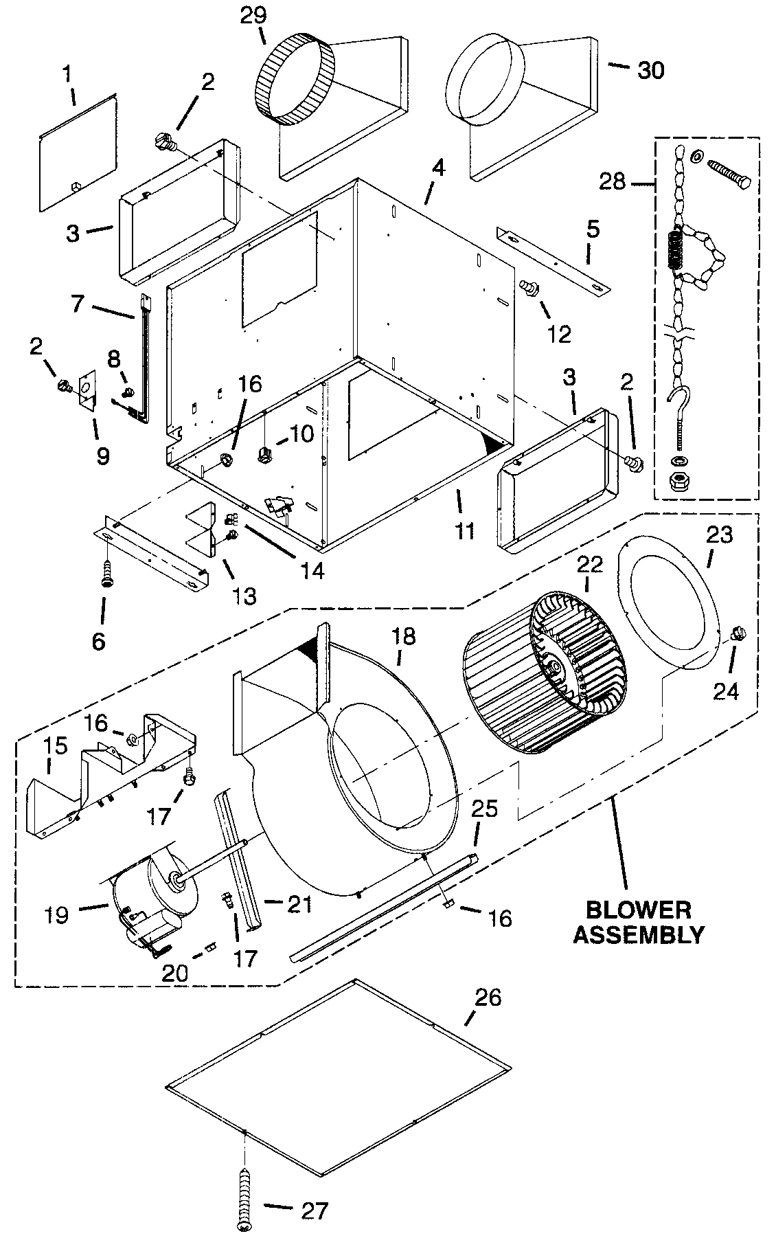 Broan HLB11 range hood diagram