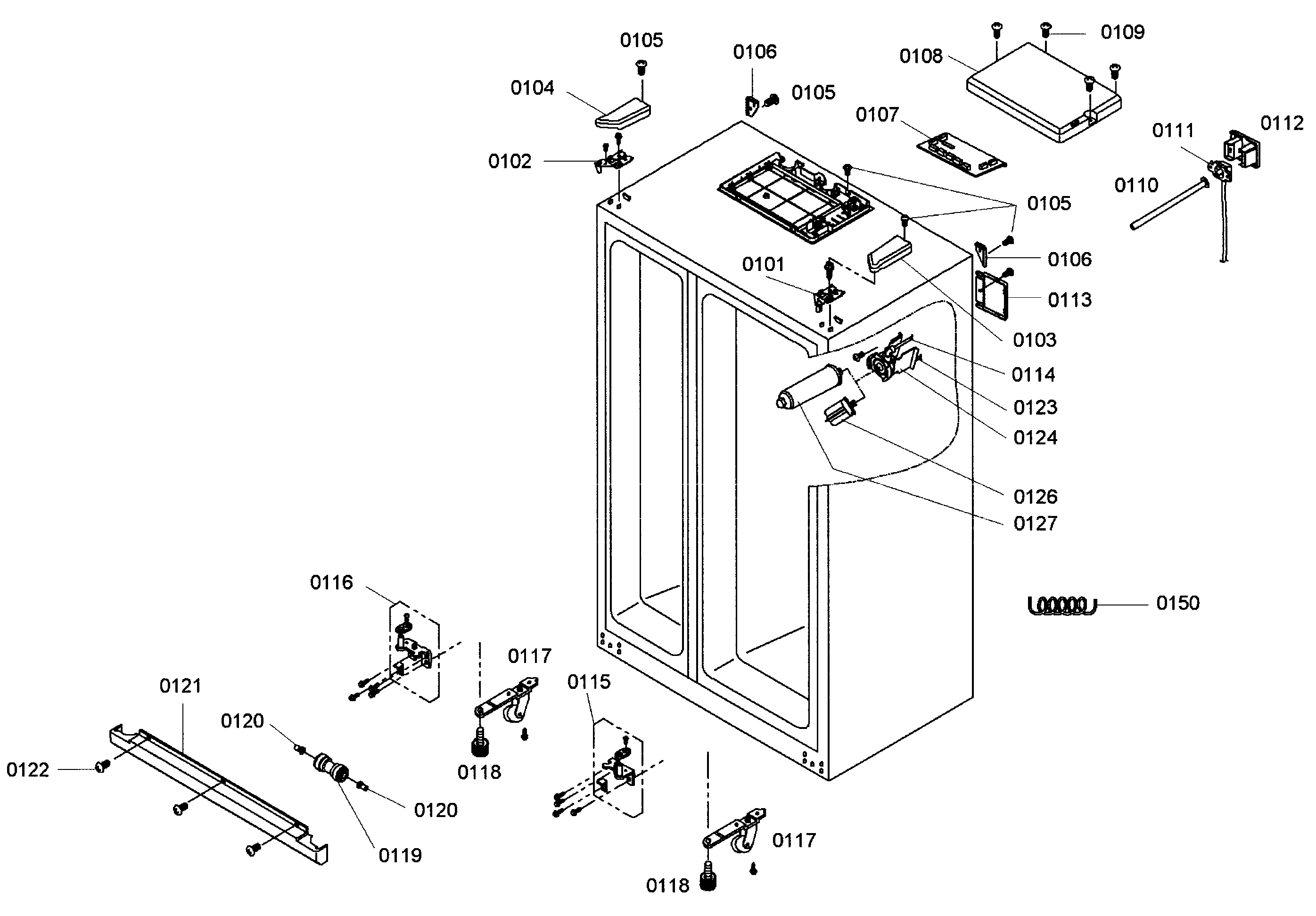 Bosch B20CS50SNS/01 cabinet diagram
