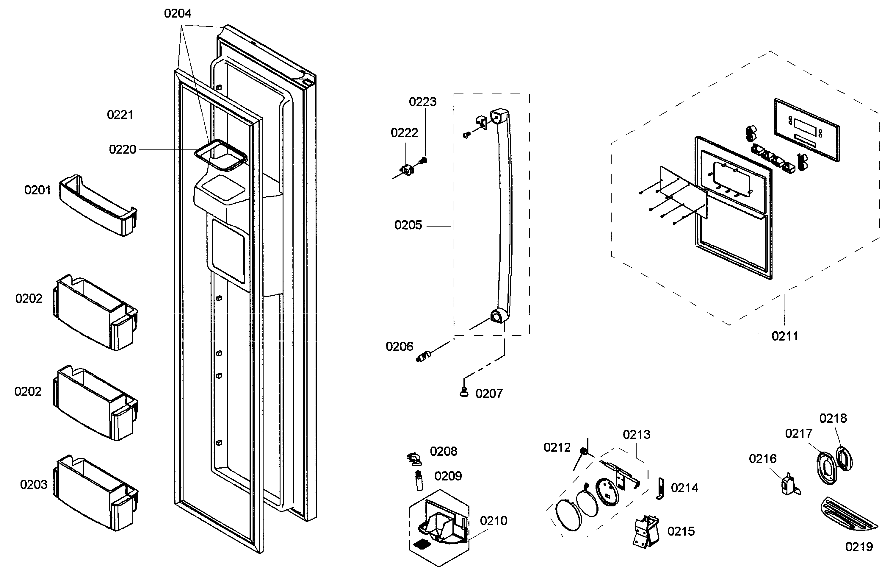Bosch B20CS50SNS/01 left door diagram