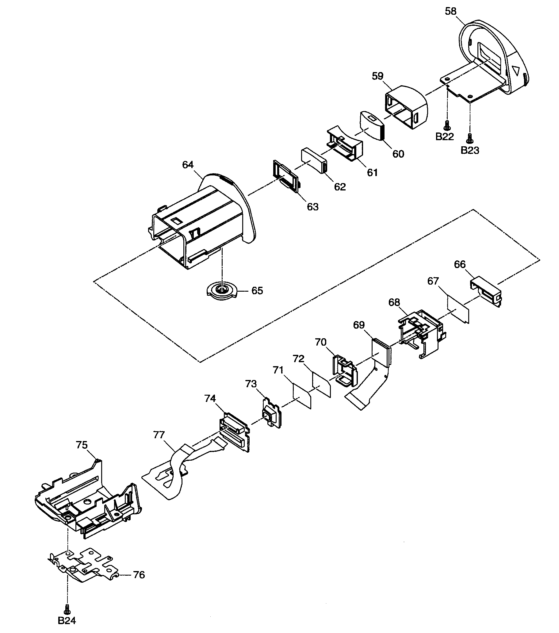 Panasonic HDC-TM700P evf asy diagram