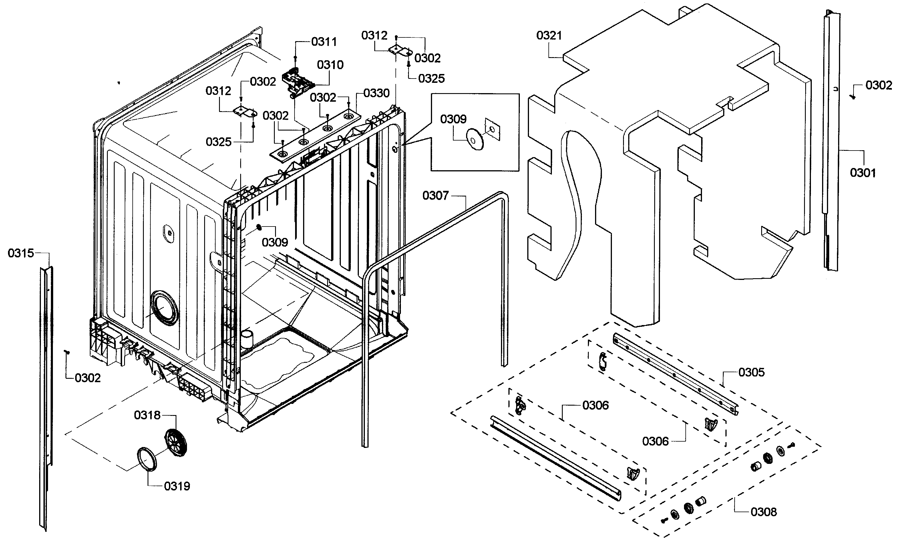 Kenmore Elite 63013912010 cabinet diagram