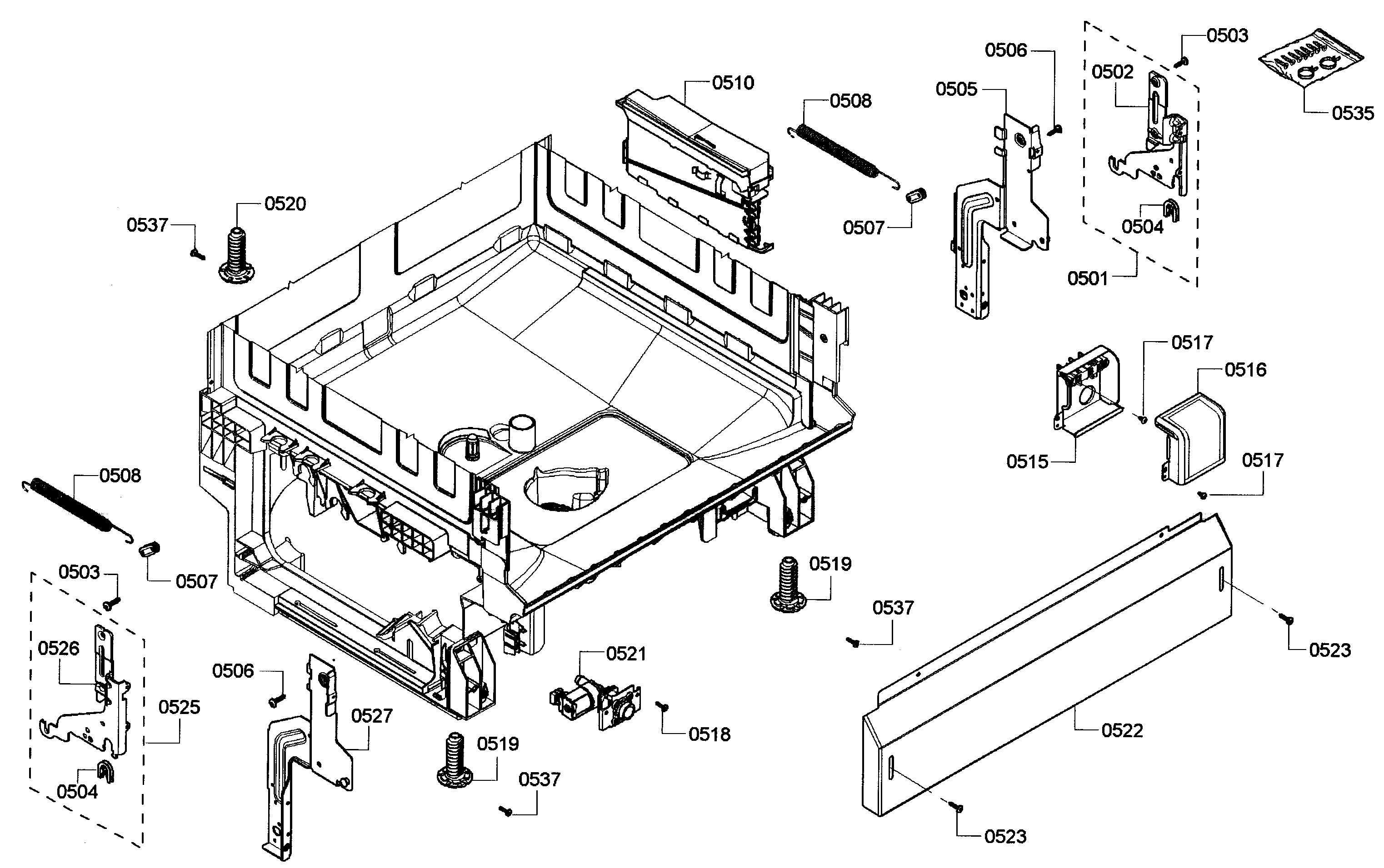 Kenmore Elite 63013912010 base assy diagram