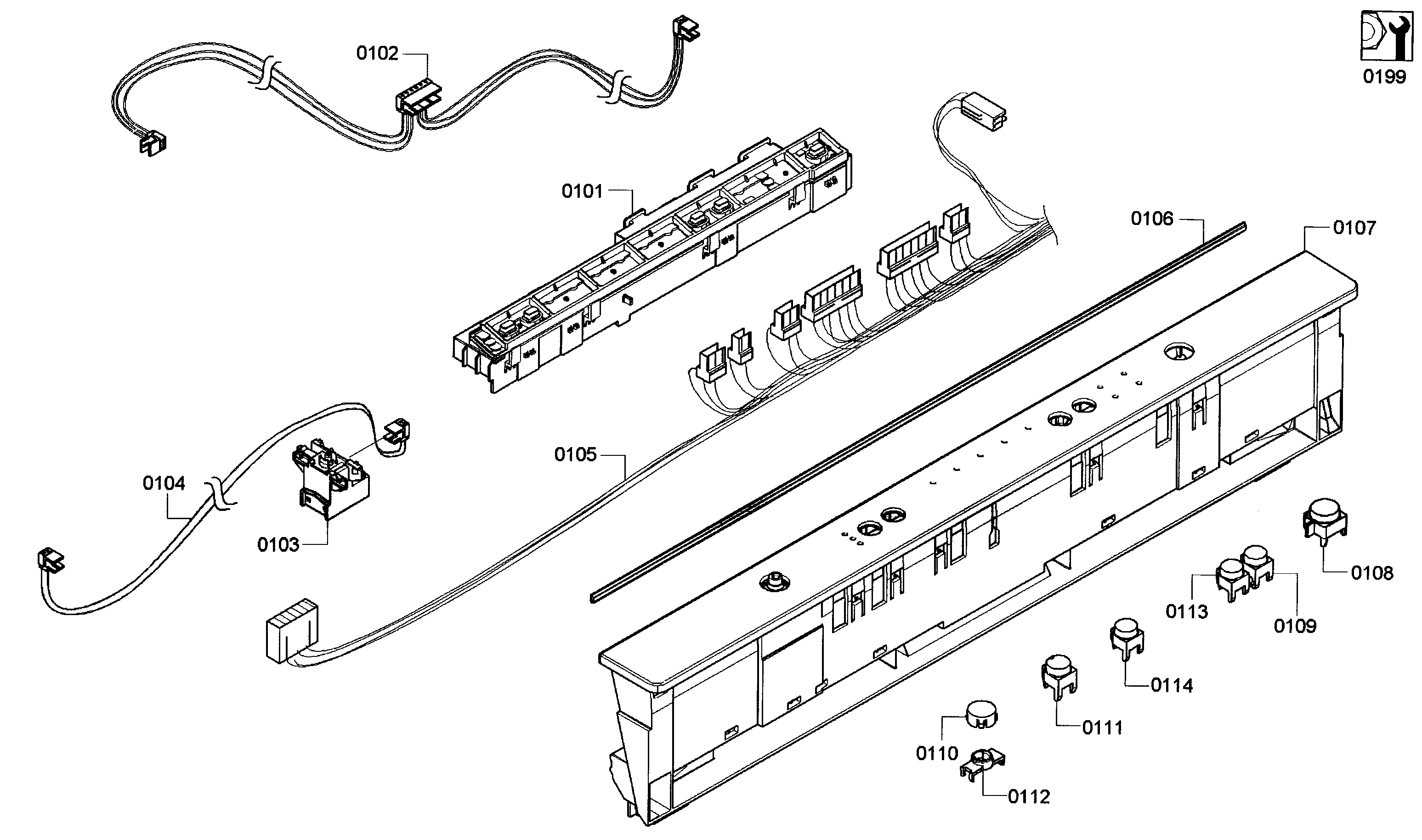 Bosch S46KMK15UC/05 control panel diagram