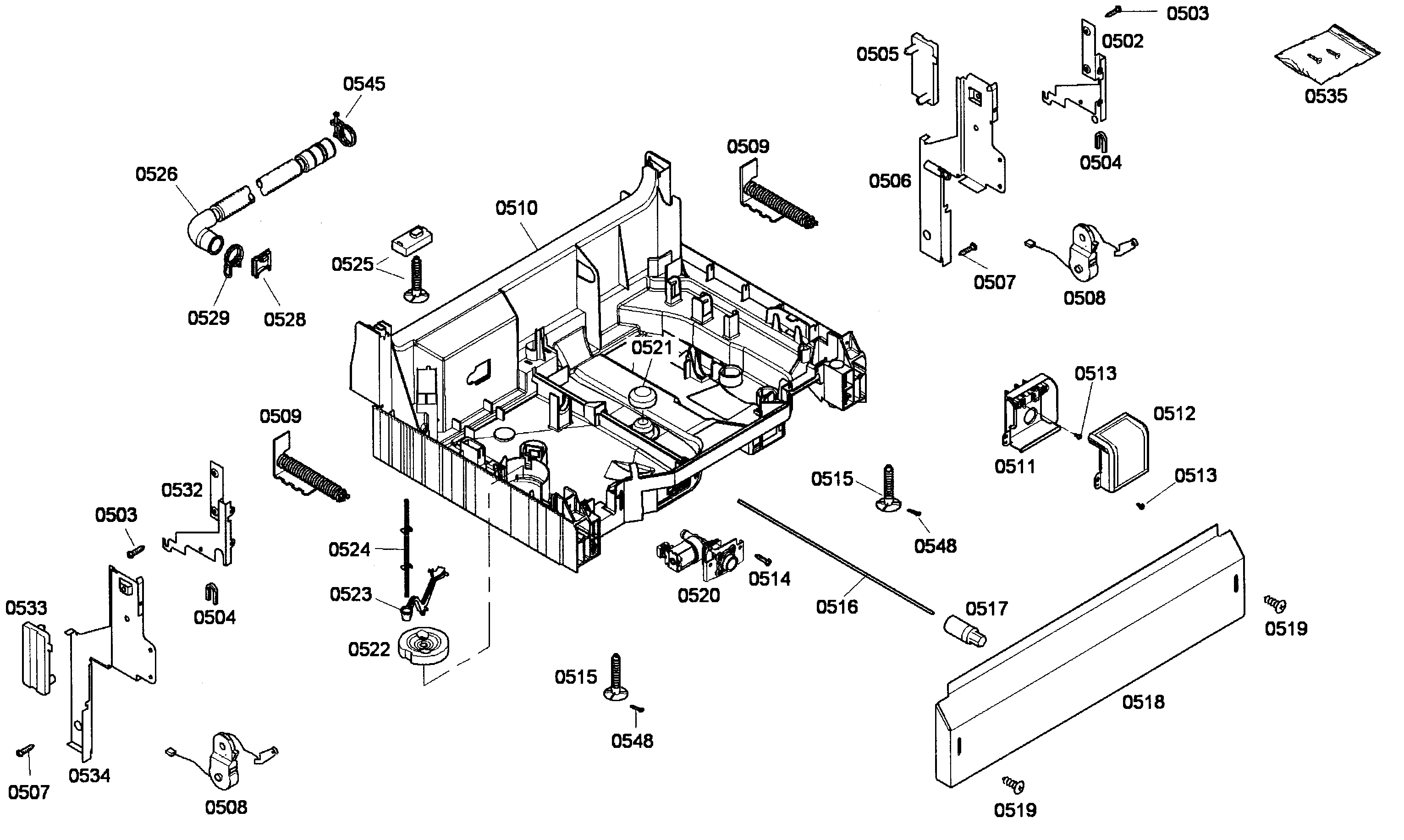 Bosch SHE43P05UC/59 base asy diagram