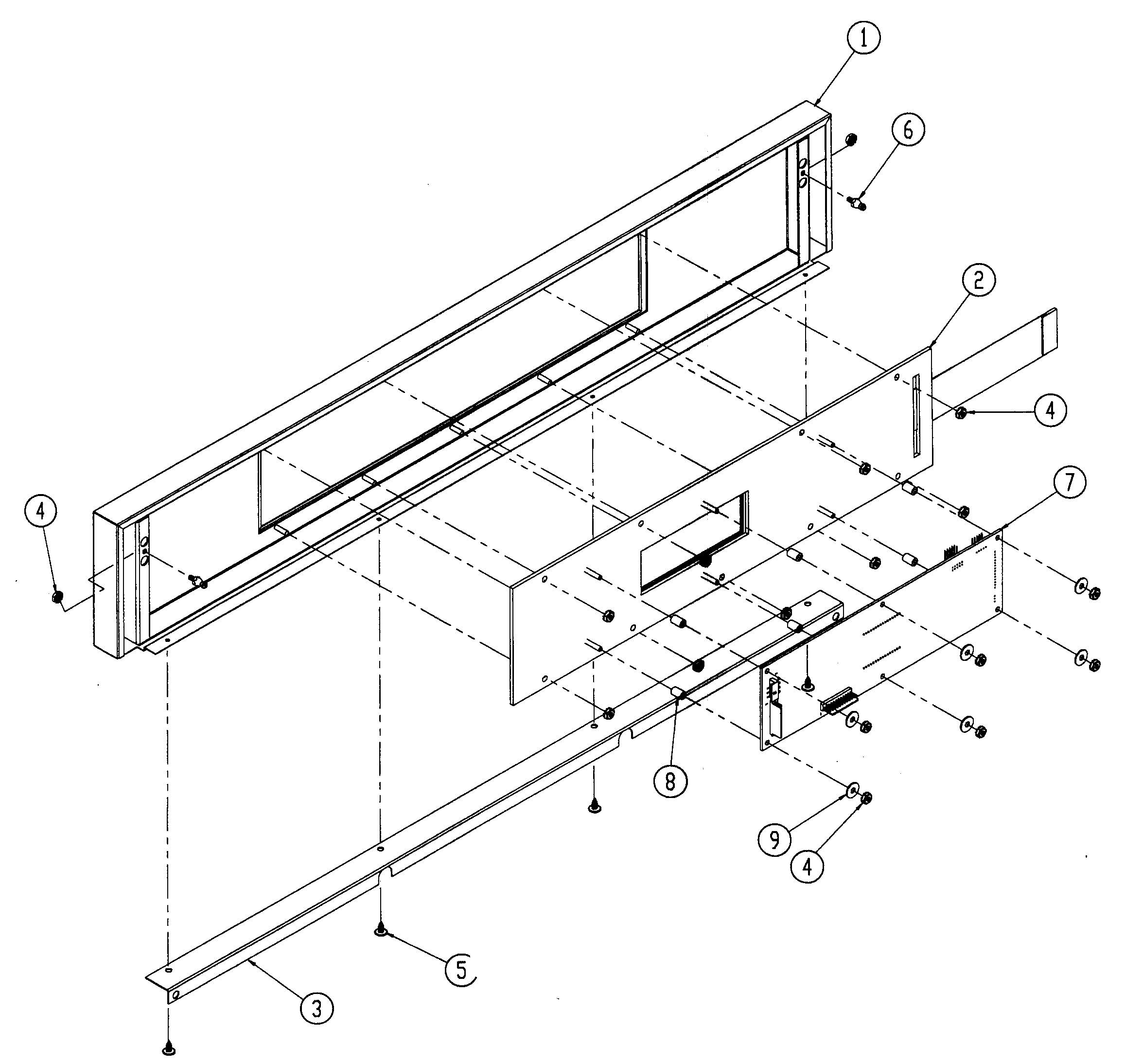 Dacor DO130 bezel assy diagram