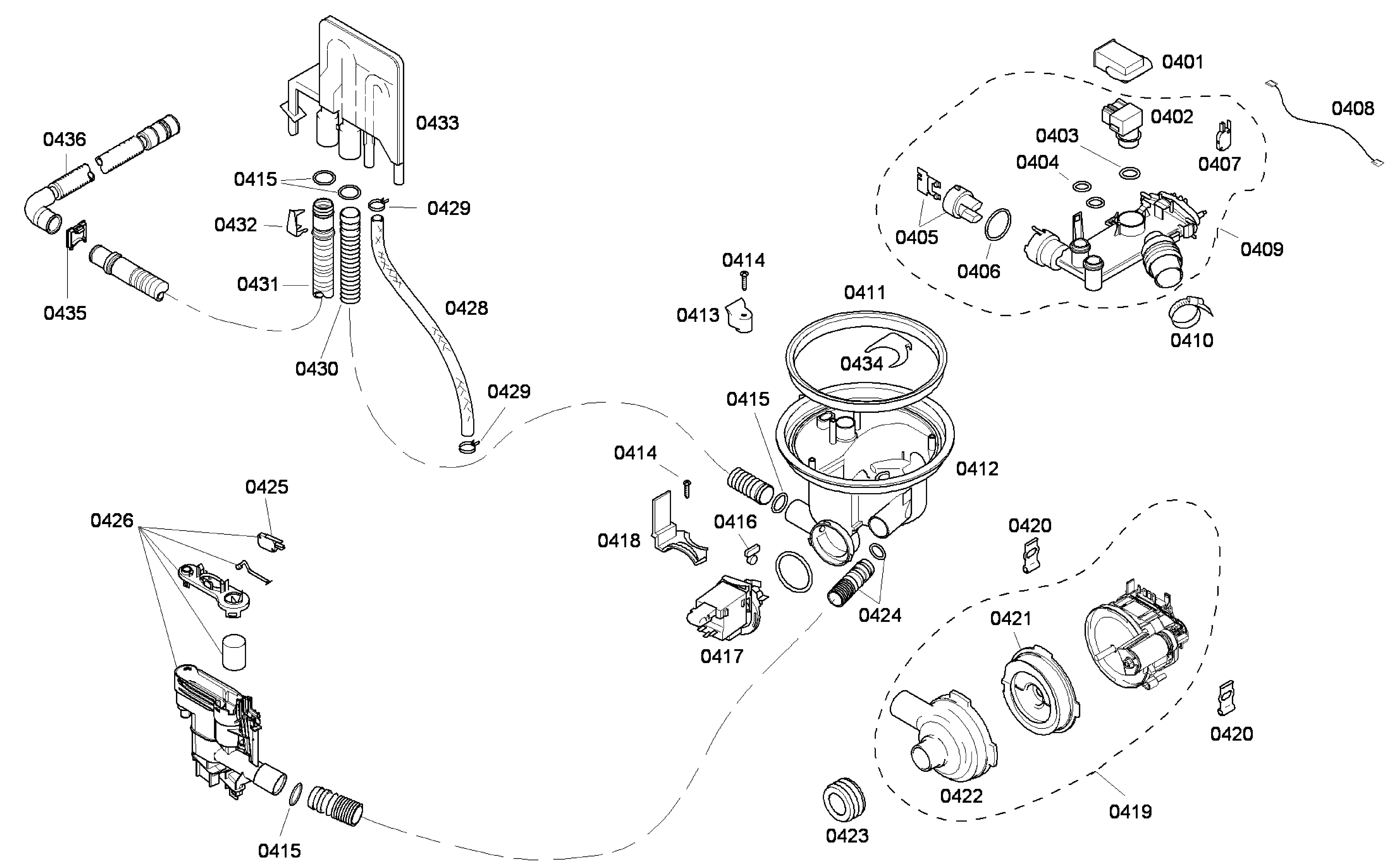 Bosch SHE43P06UC/60 pump diagram