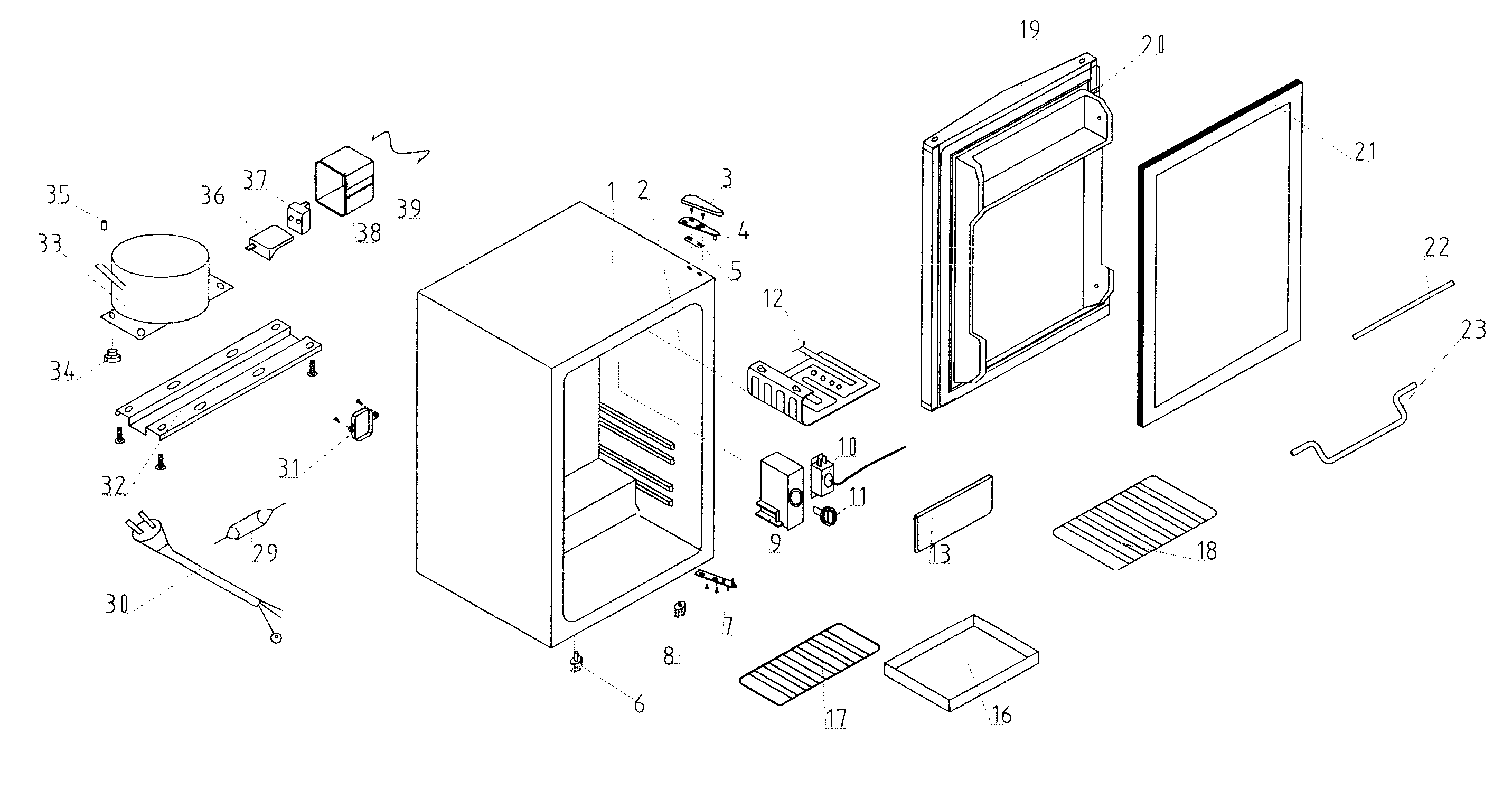 Kenmore 25592489010 cabinet parts diagram