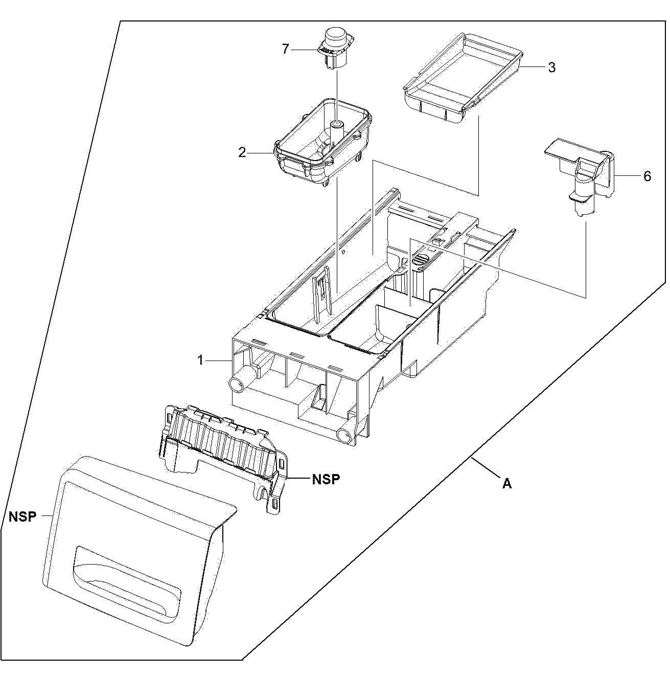 Kenmore 40249032010 drawer assy diagram