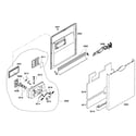 Bosch SHE44C06UC/48 door assy diagram