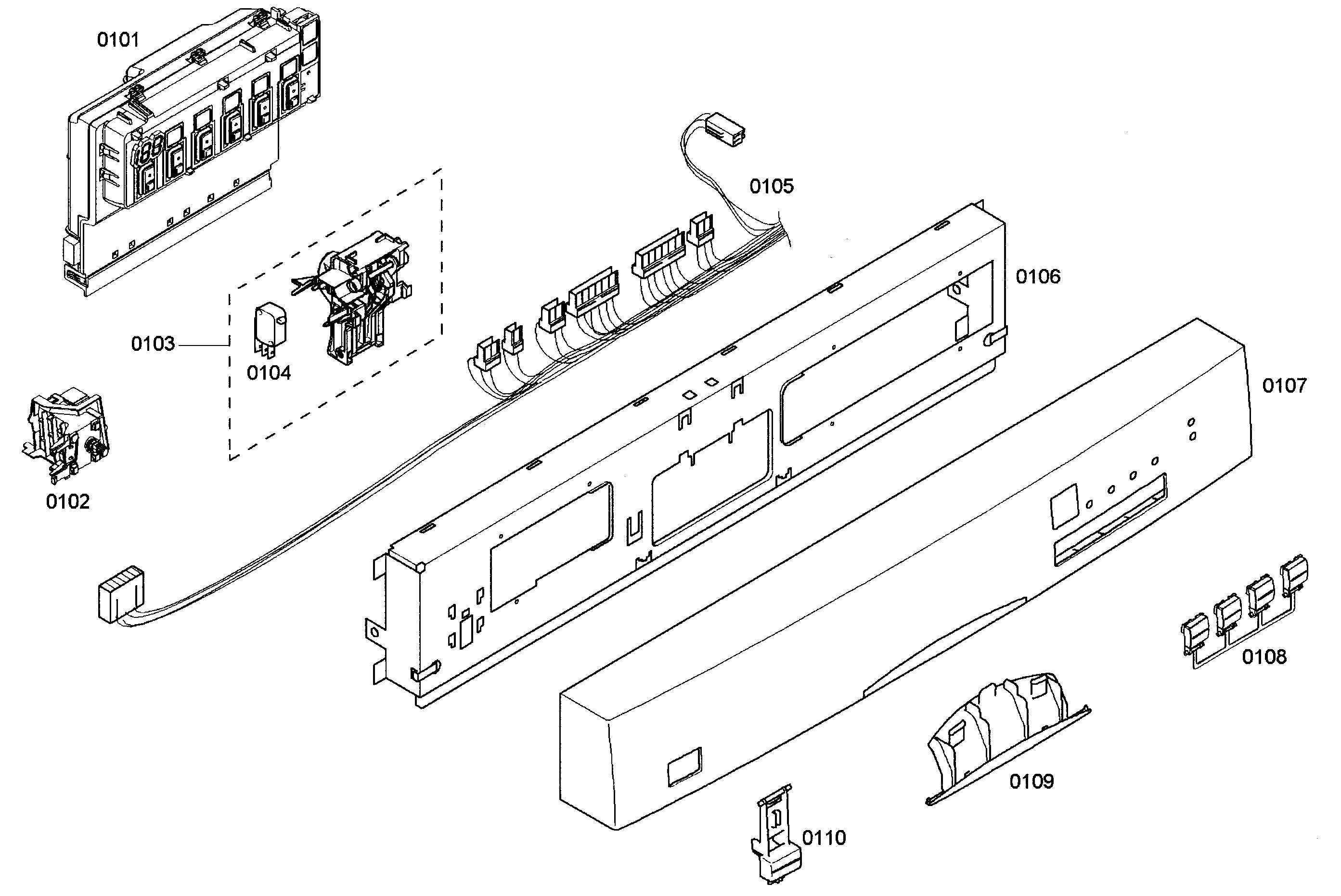 Bosch SHE44C06UC/38 control panel diagram
