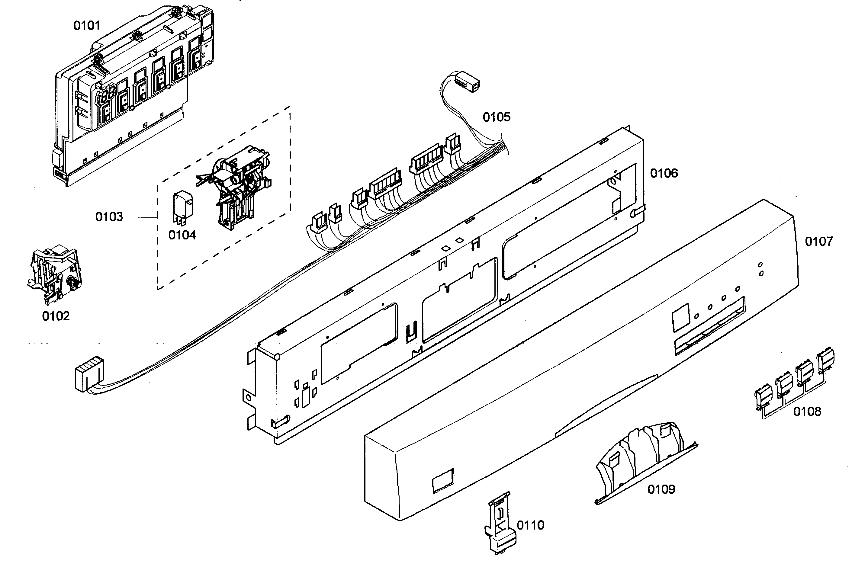 Bosch SHE44C05UC/43 control panel diagram