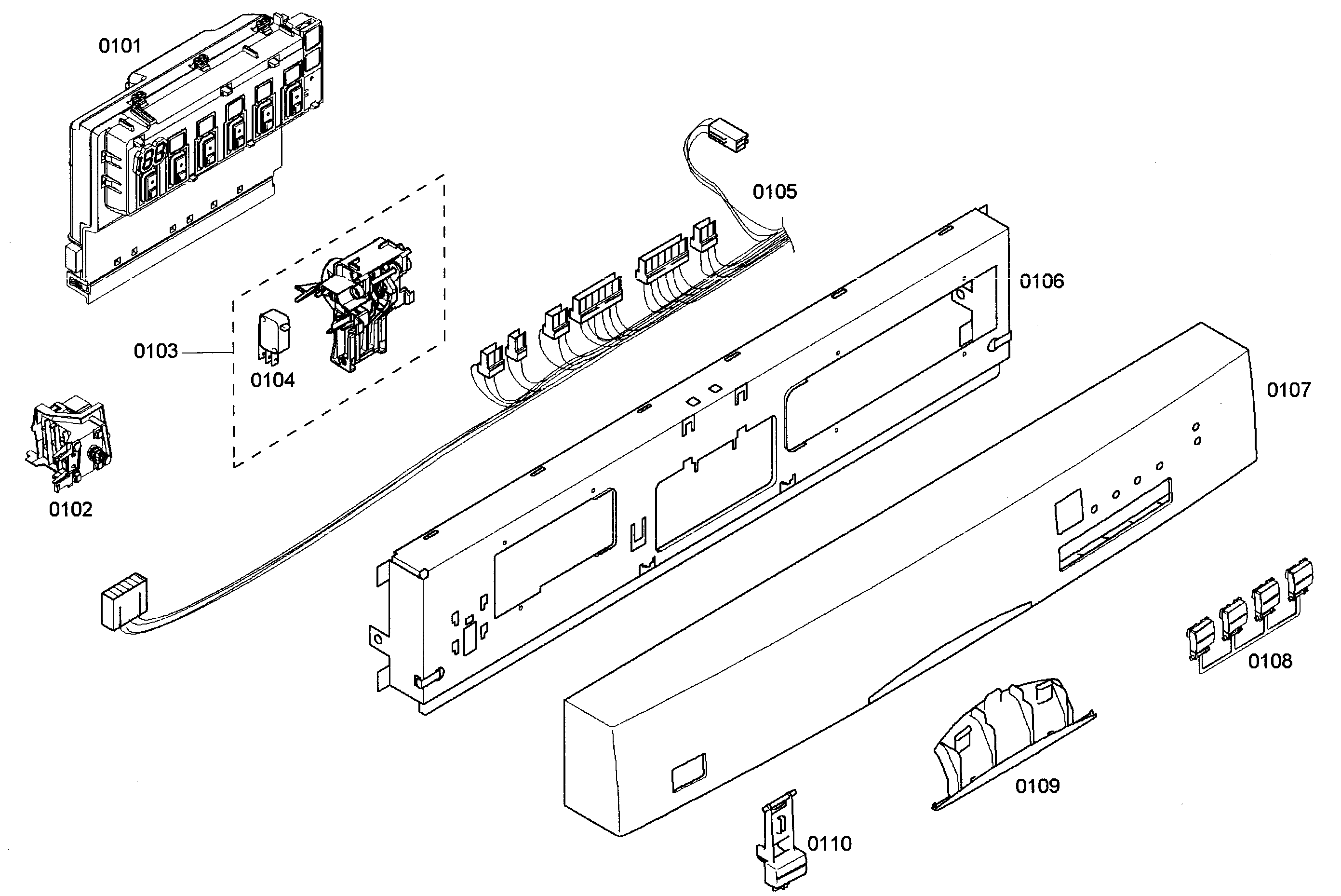 Bosch SHE44C05UC/40 control panel diagram