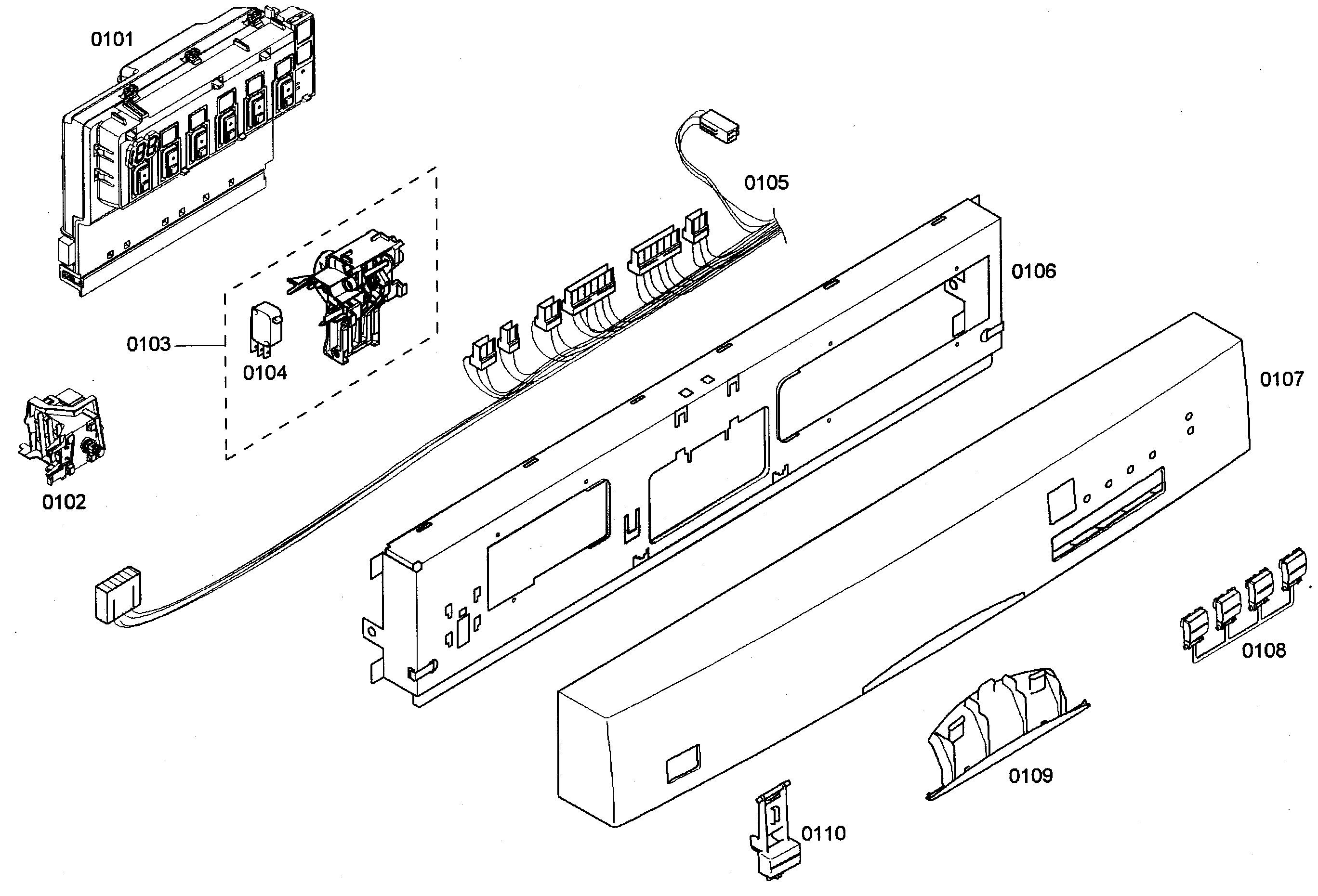 Bosch SHE44C05UC/36 control panel diagram