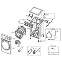 Samsung DV520AGW/XAA cabinet parts diagram
