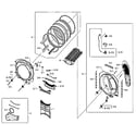 Samsung DV520AGW/XAA drum parts diagram