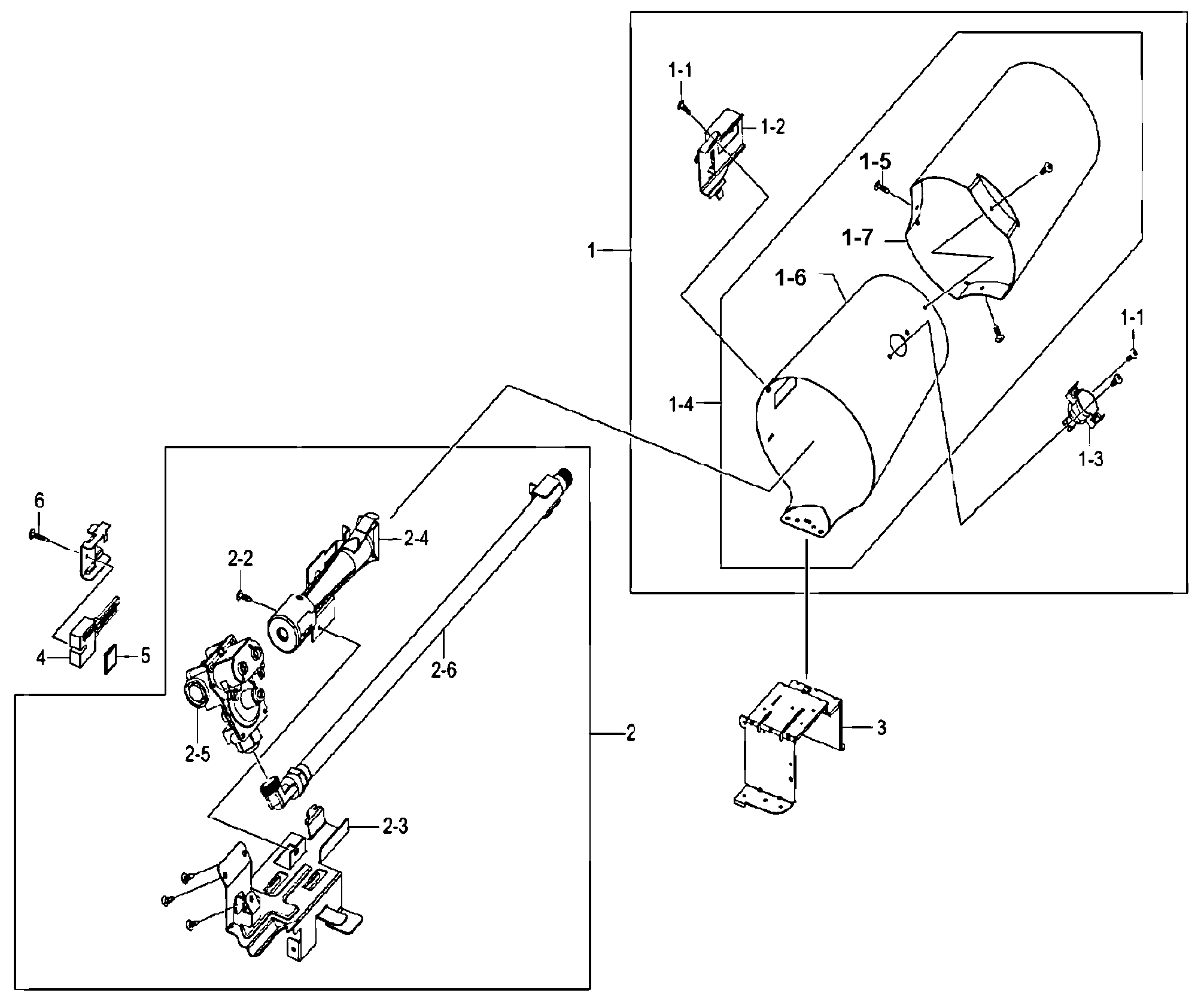 Samsung DV520AGW/XAA heater parts diagram